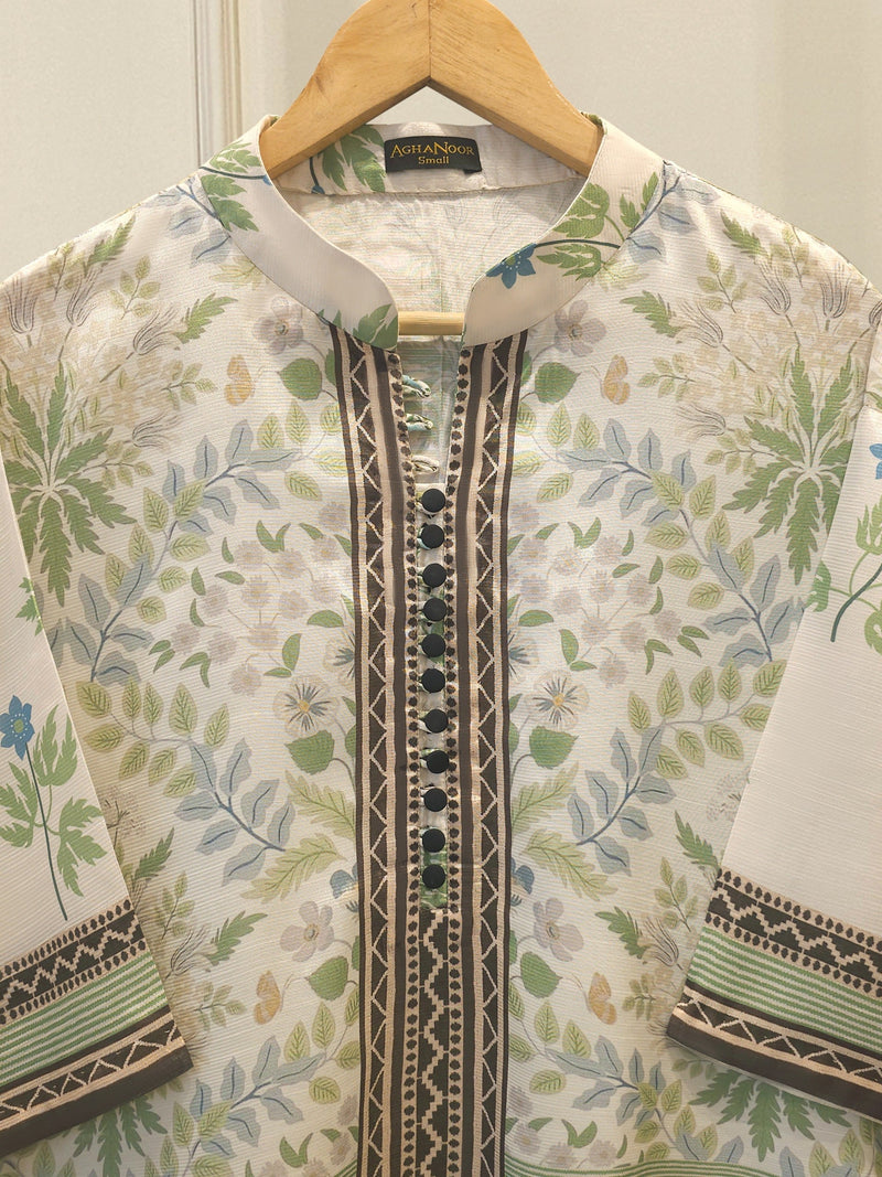 2 Piece- Printed Silk Co-ord Set S112031