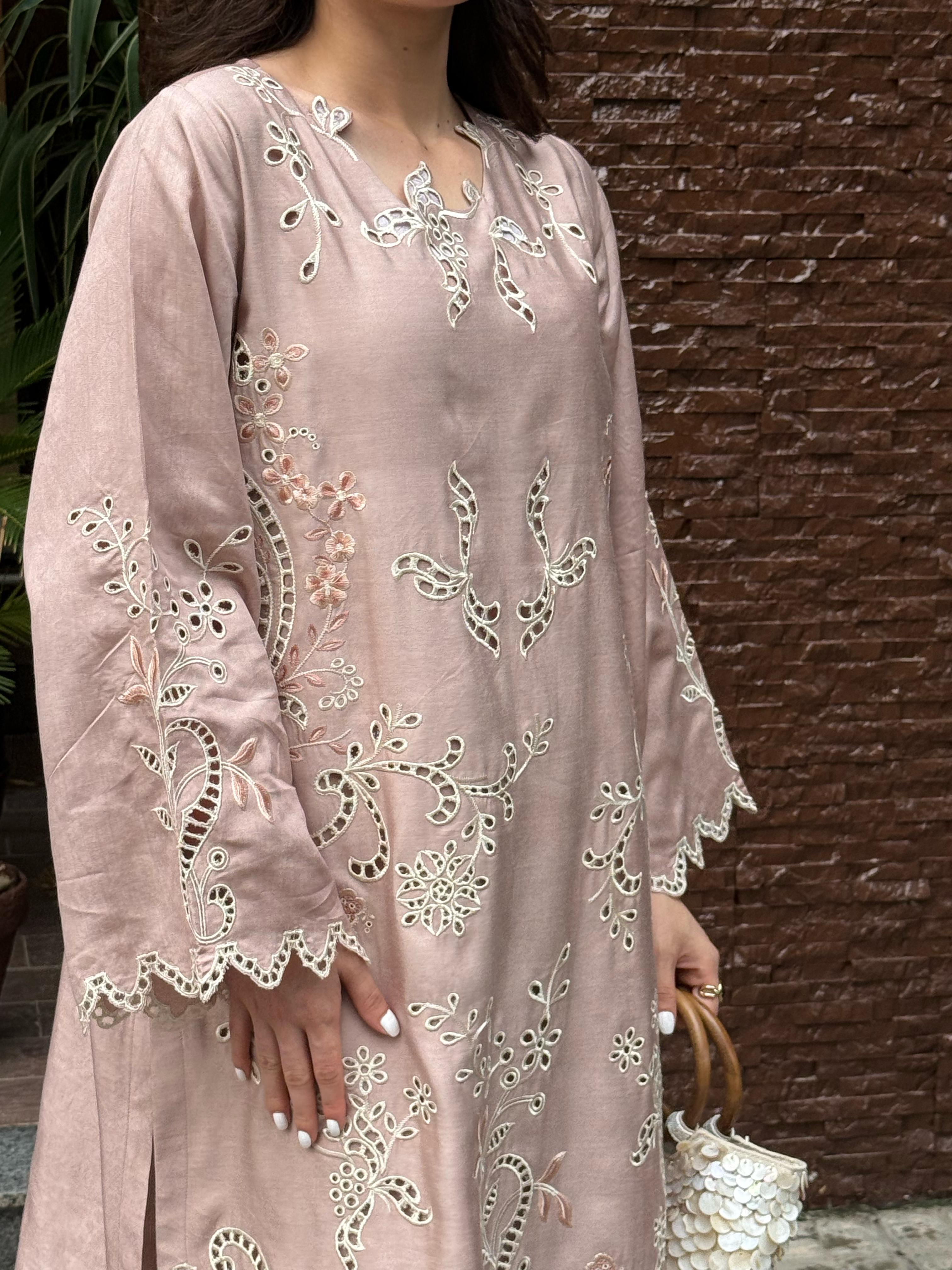 Desert Rose Schiffli CO-ORD Set