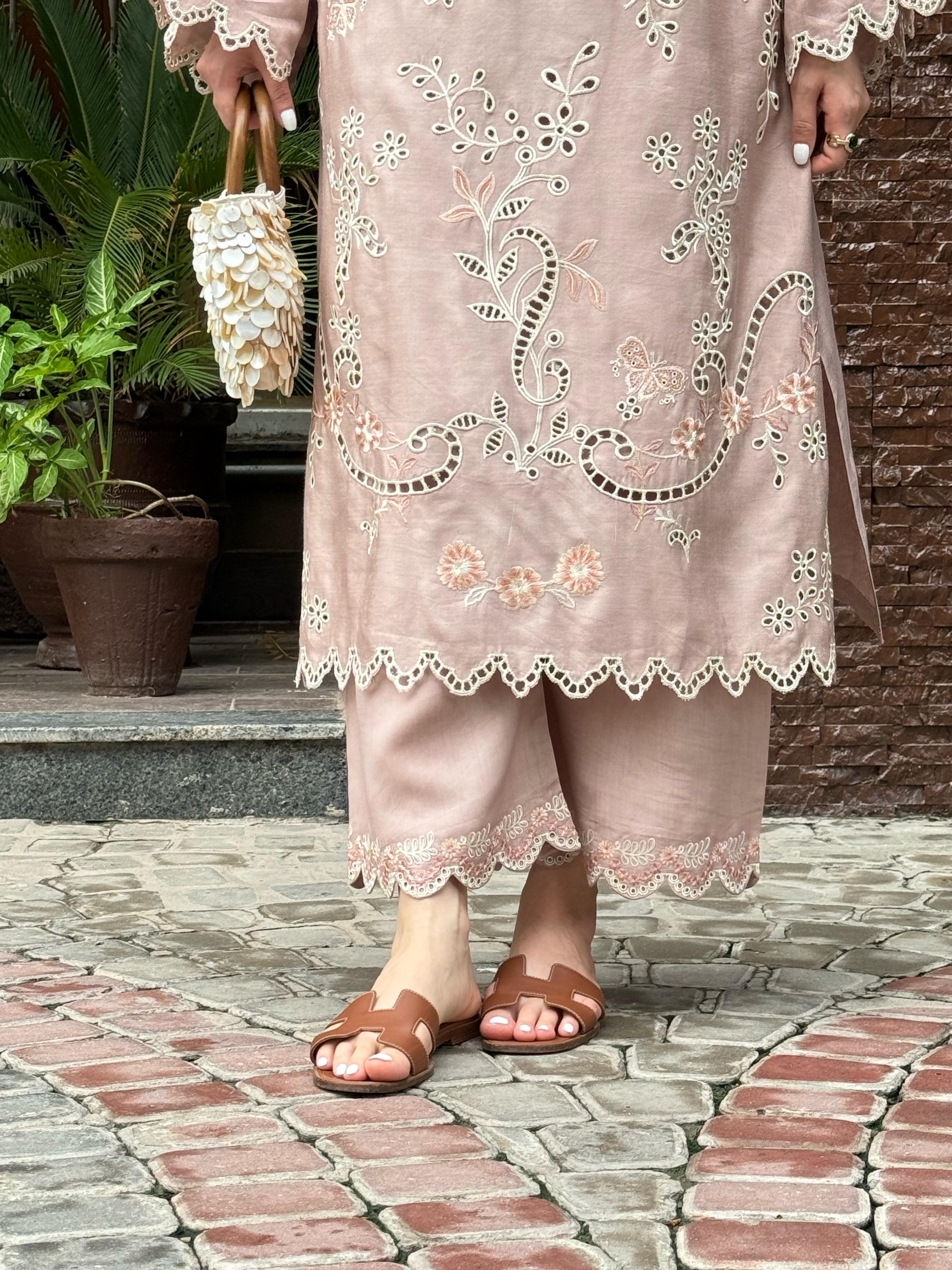 Desert Rose Schiffli CO-ORD Set