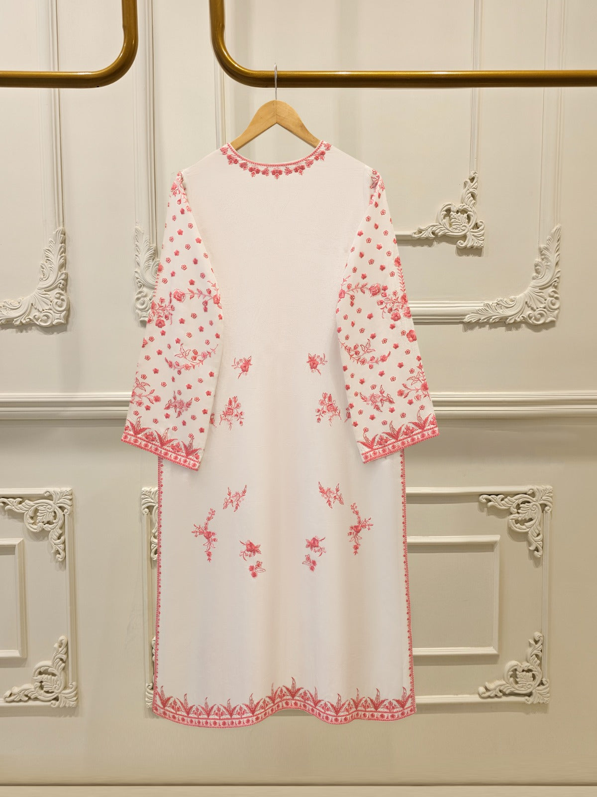 2 Piece-  Korean Silk Embroidered Suit S112090