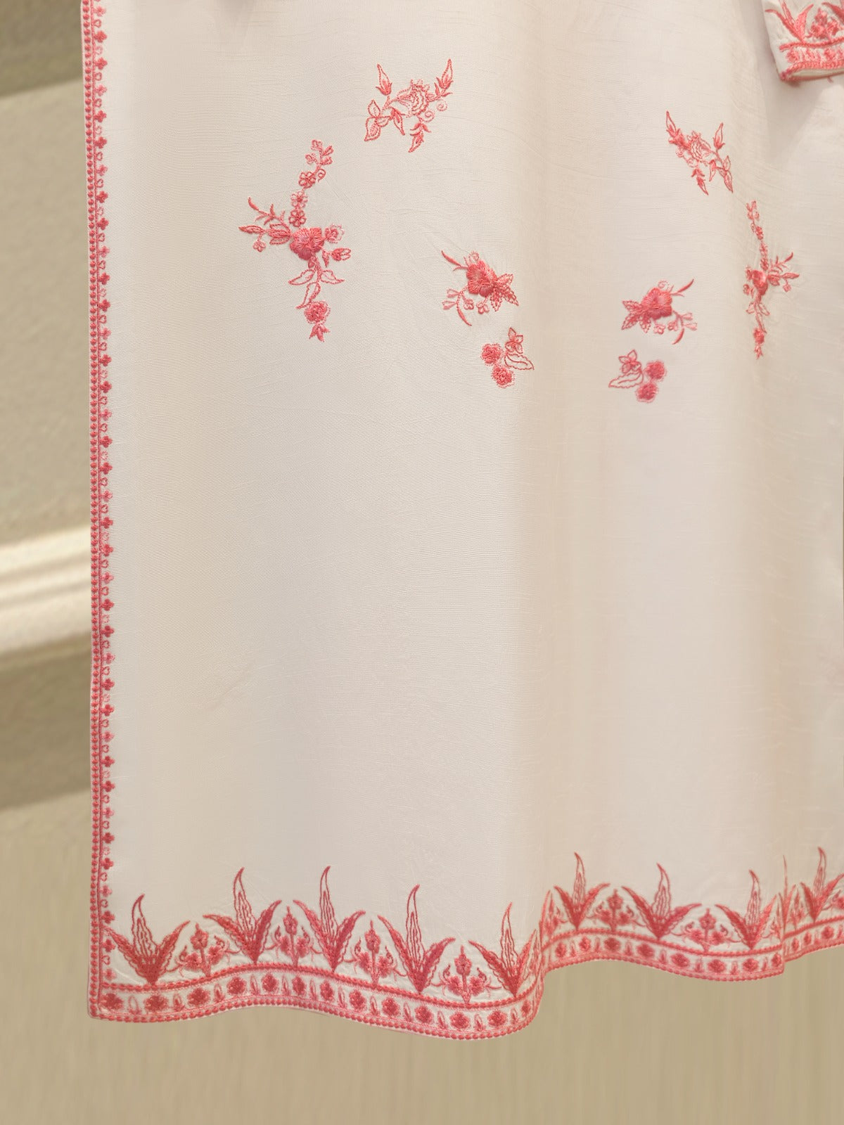 2 Piece-  Korean Silk Embroidered Suit S112090