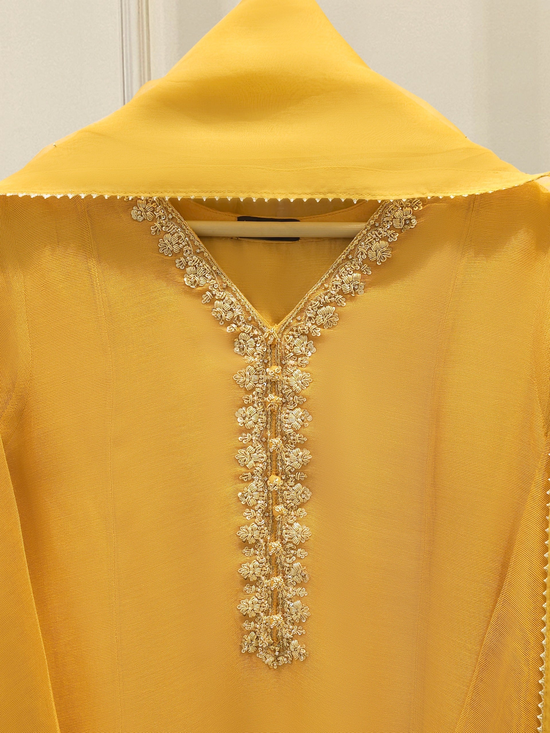 3 Piece - Pure Embroidered Cotton Net Suit S112101
