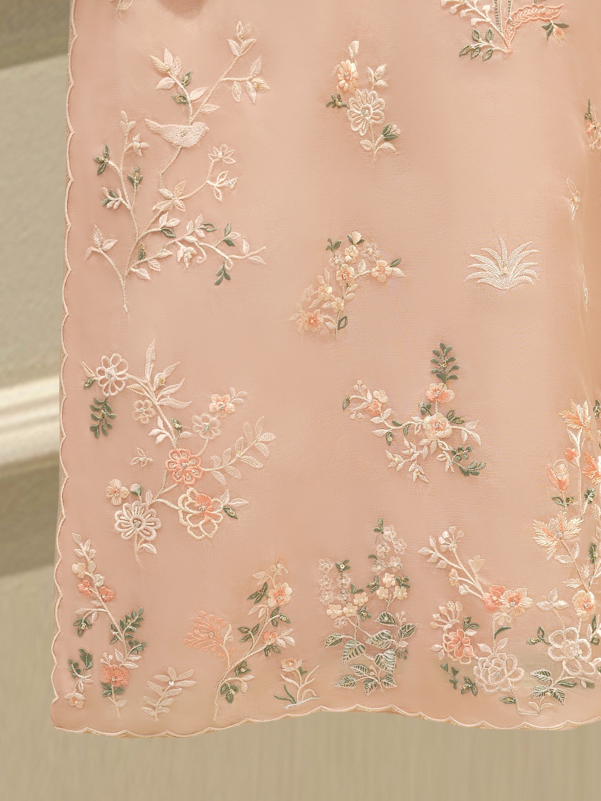 3 Piece - Pure Embroidered Organza Suit S112134