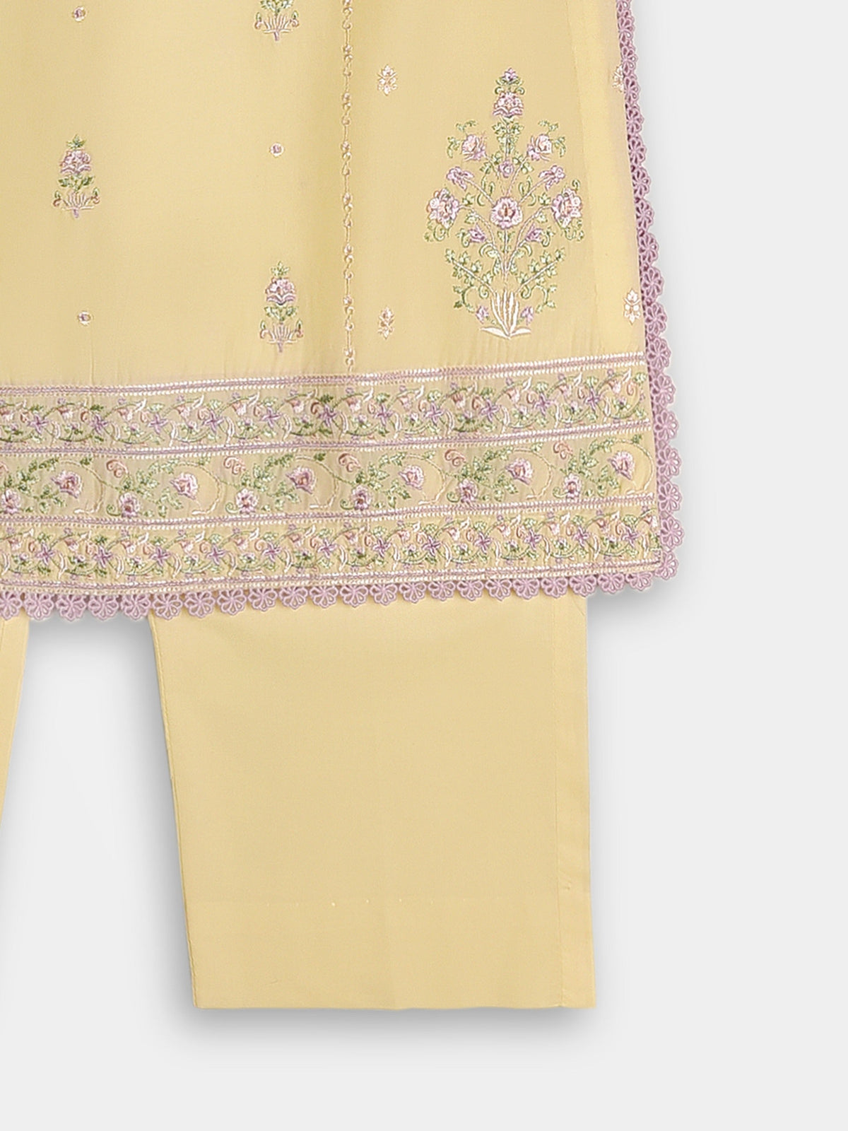 (Kids) 2 Piece - Embroidered Lawn Suit FKD-088