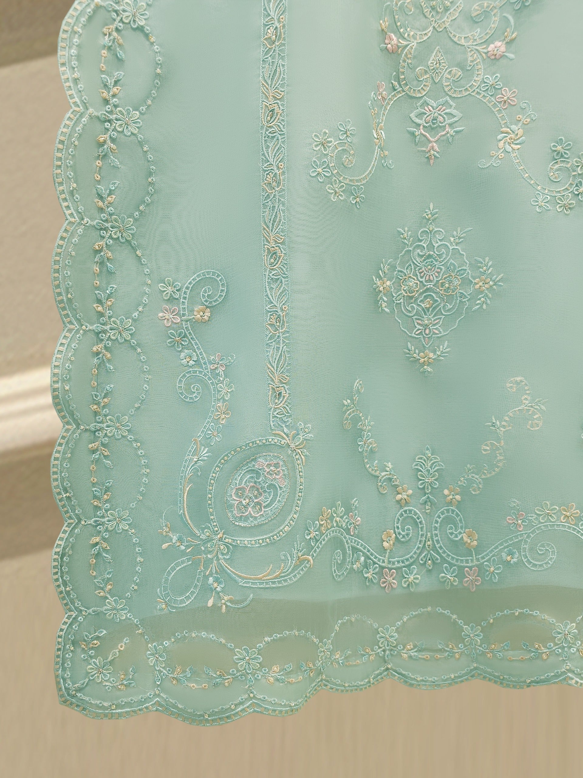 3 Piece - Pure Embroidered Organza Suit S112186