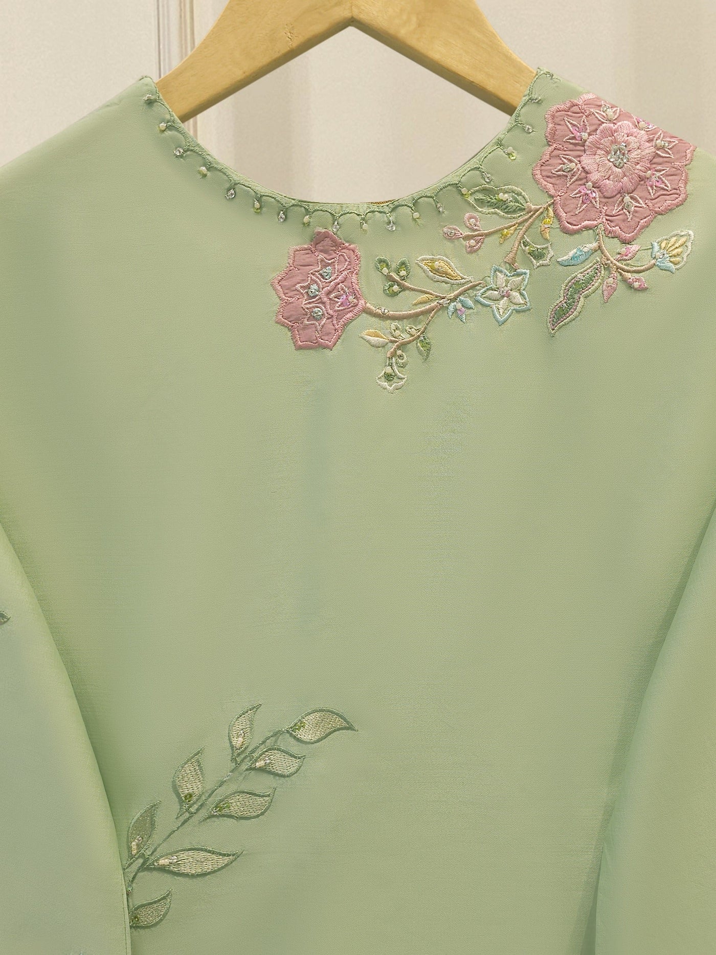 3 Piece- Pure Khadi Silk Embroidered Suit S112245