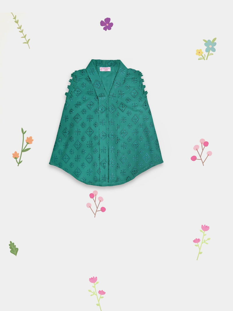 (Kids) Embroidered Lawn Suit Fkd-084