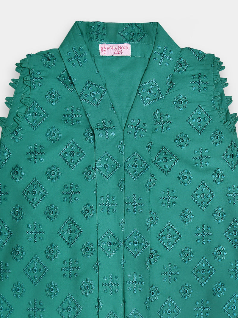 (Kids) Embroidered Lawn Suit Fkd-084