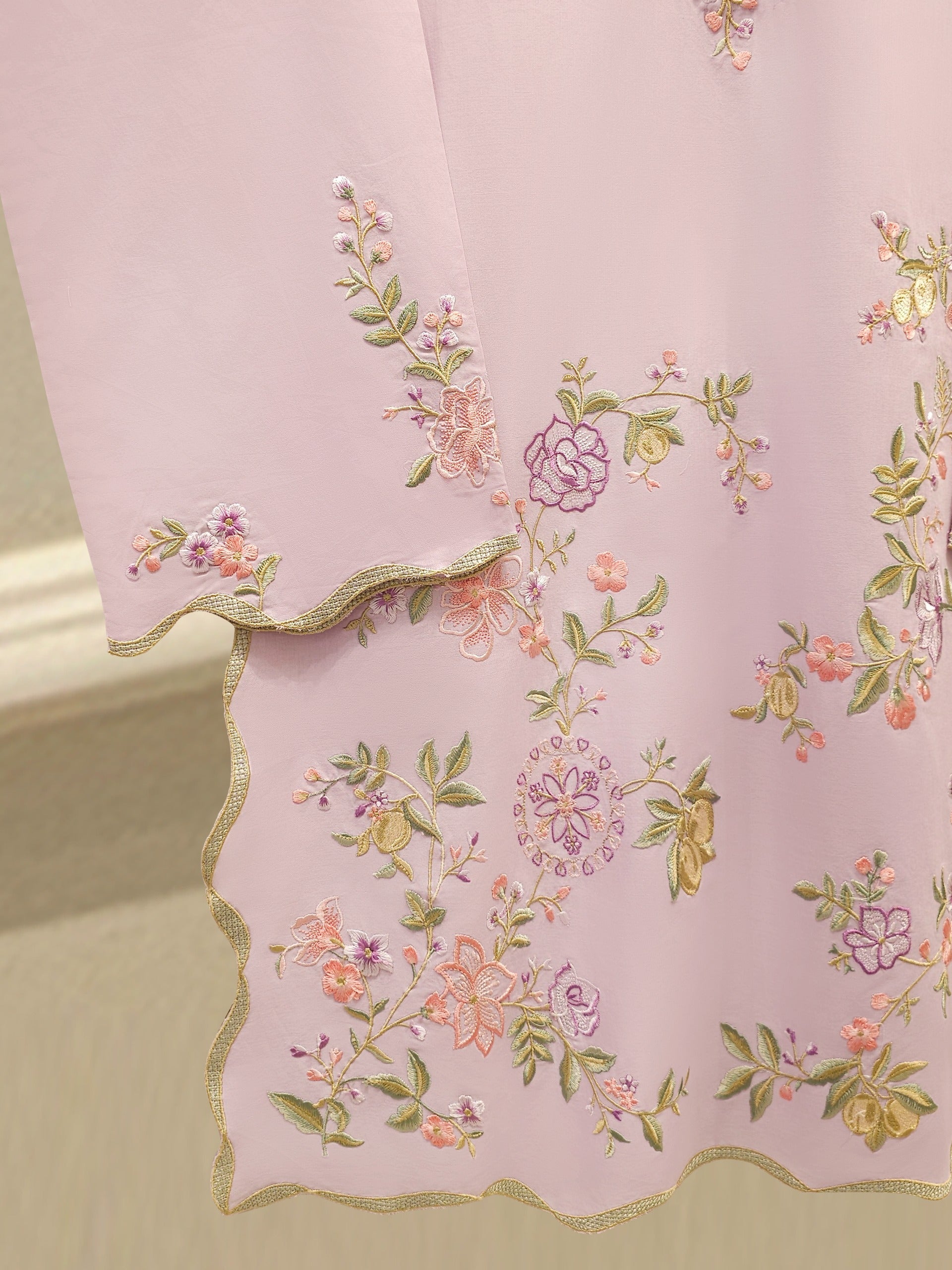 2 Piece - Embroidered Cambric Suit S112335