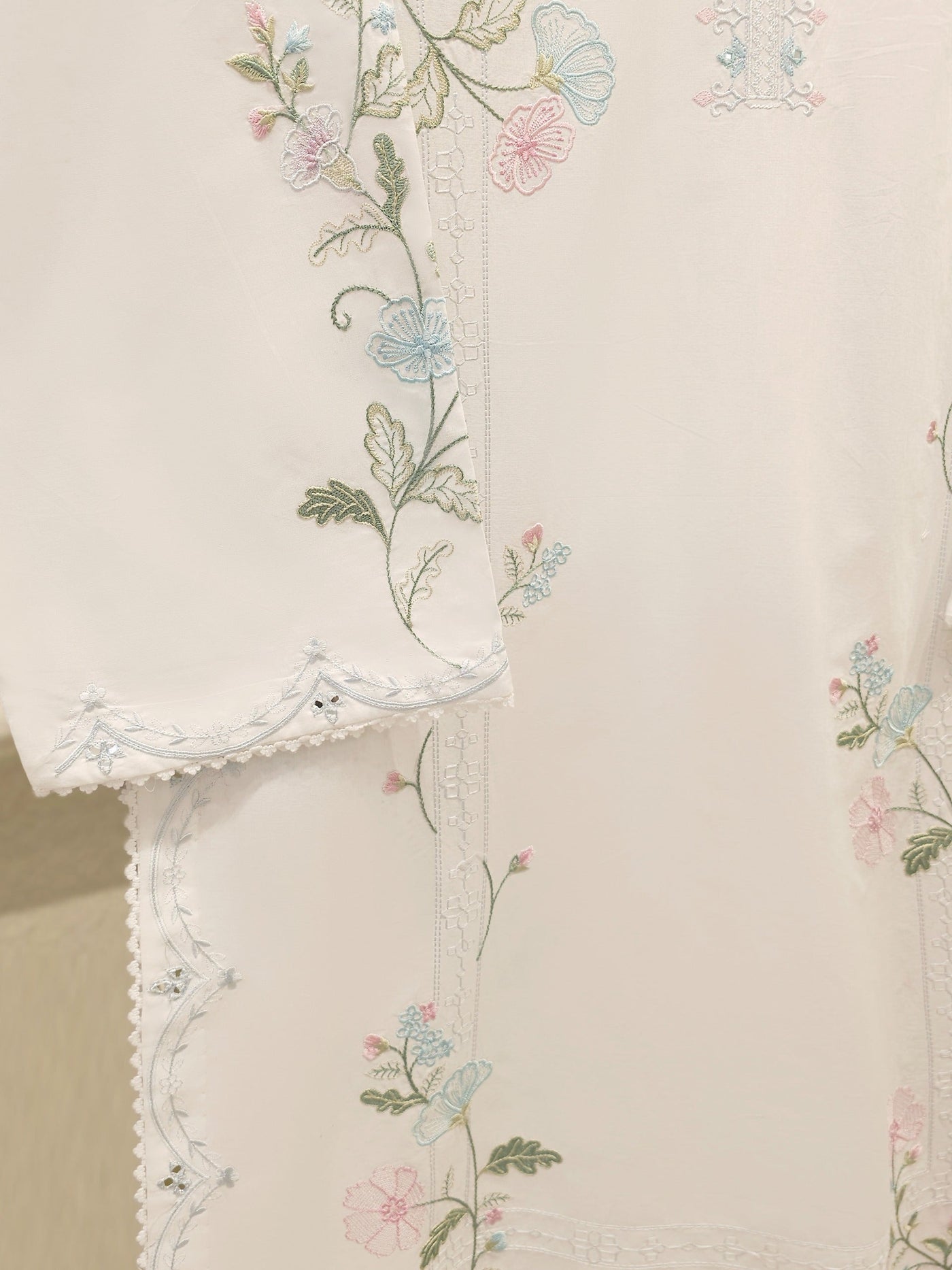 2 Piece - Embroidered Cambric Suit S114505