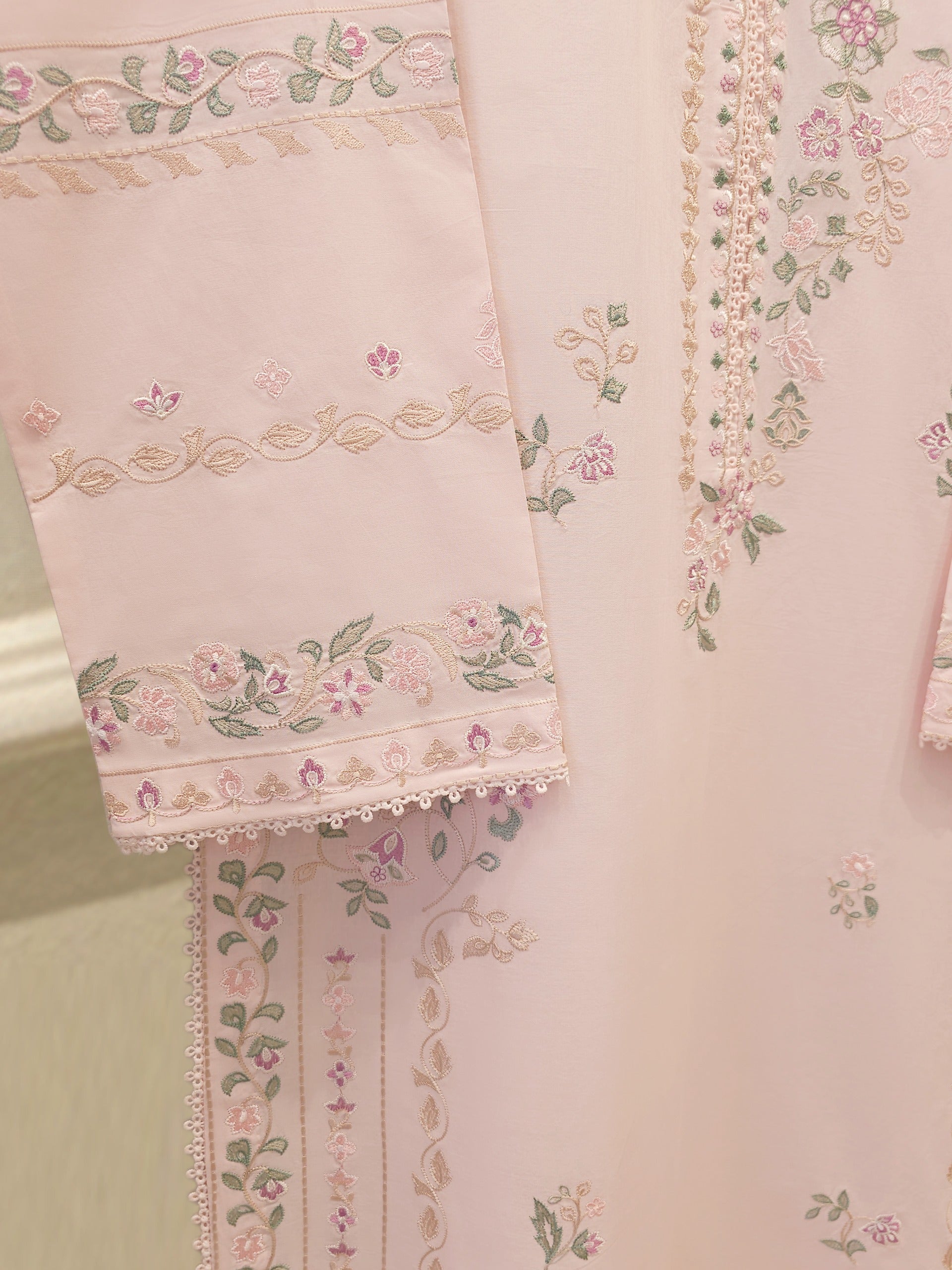 2 Piece - Embroidered Cambric Suit S112387