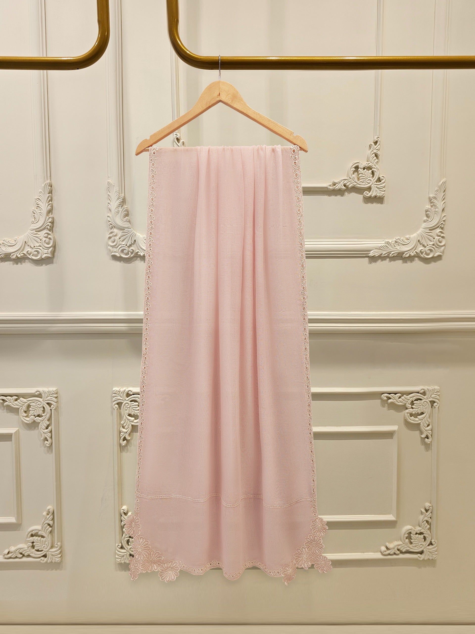 3 Piece - Pure Embroidered Cotton Net Suit S112426