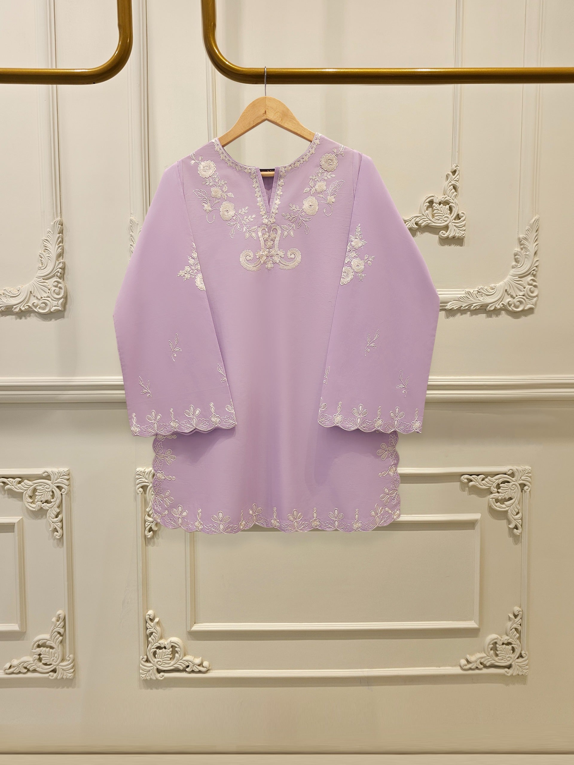 2 Piece - Embroidered Cambric Suit S112455