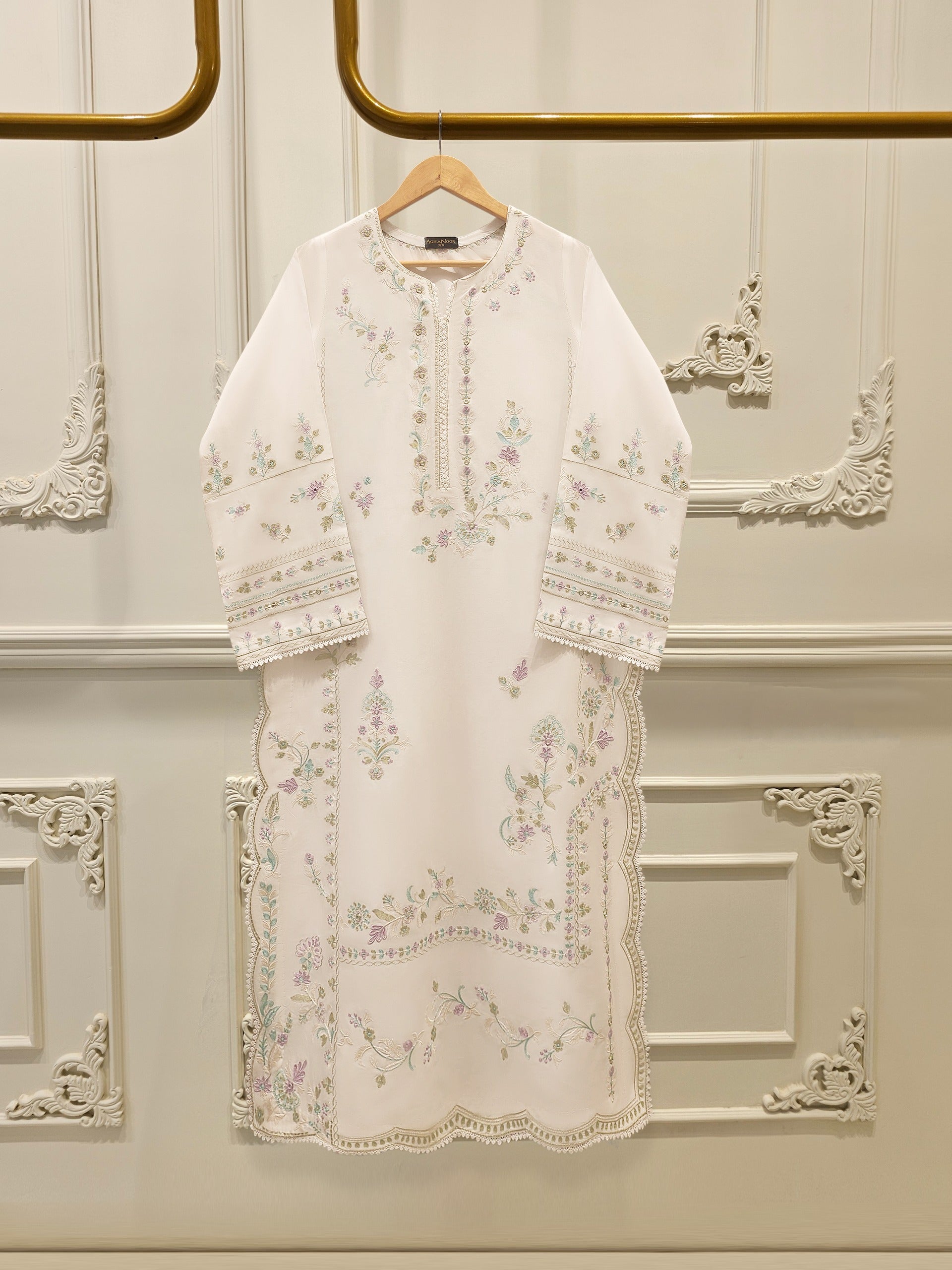 2 Piece - Embroidered Cambric Suit S112484