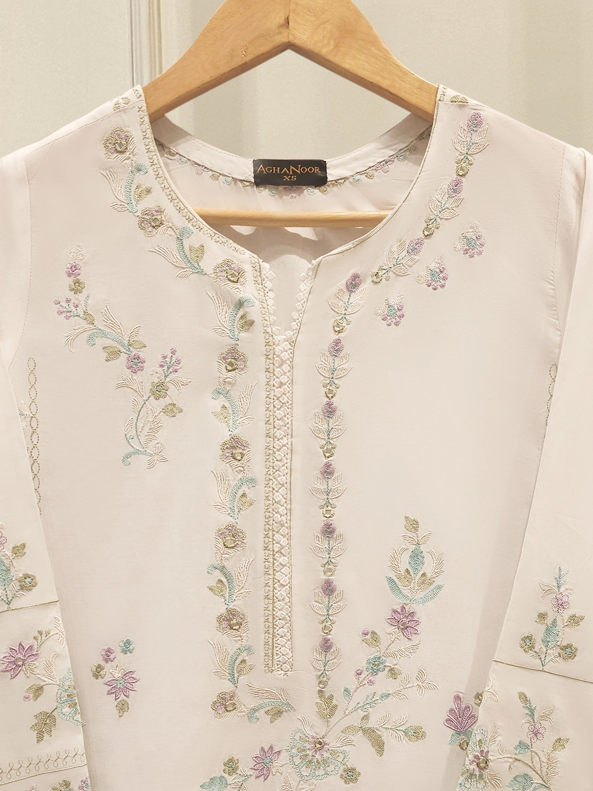 2 Piece - Embroidered Cambric Suit S112484