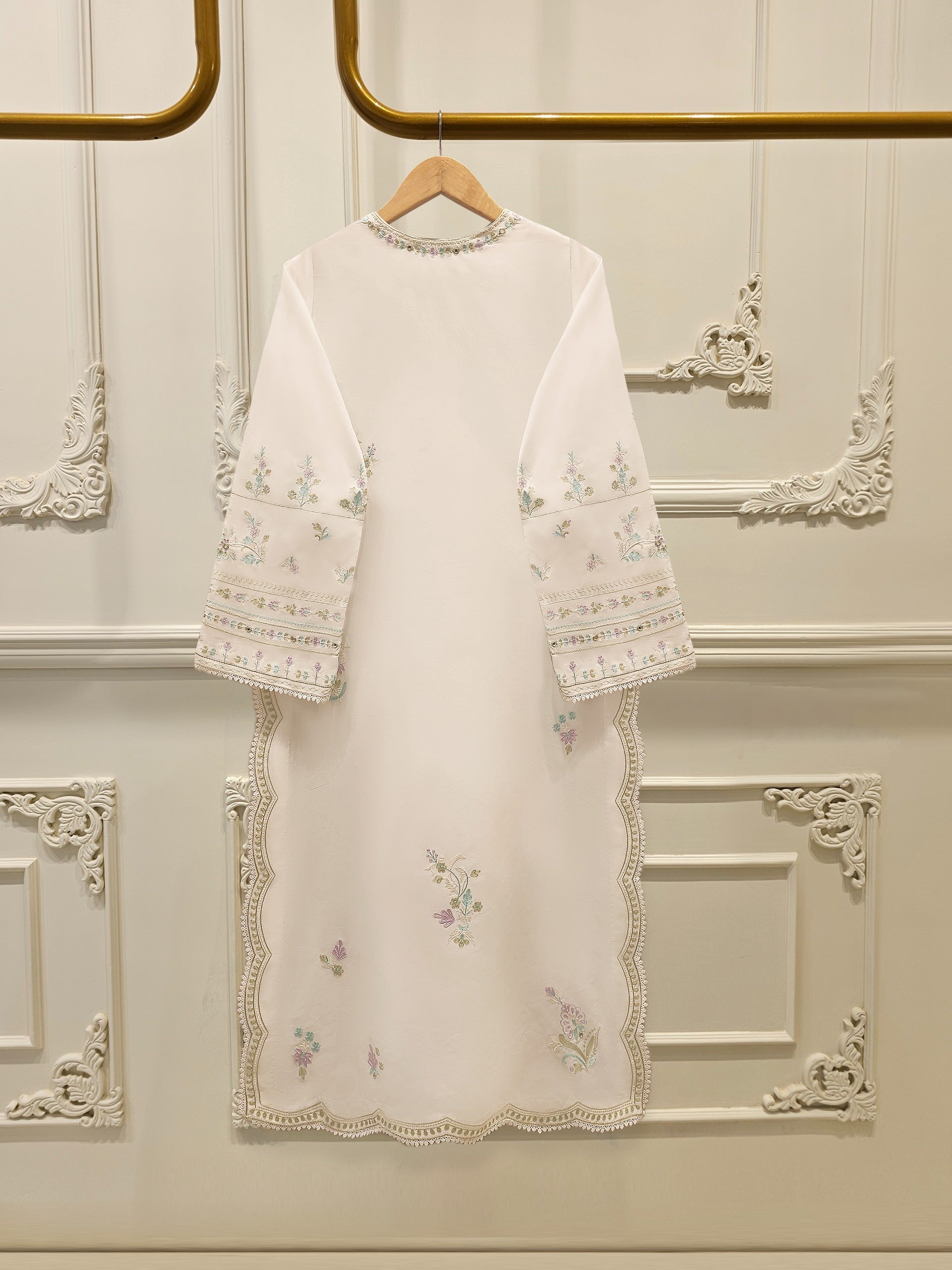 2 Piece - Embroidered Cambric Suit S112484