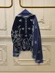 3 Piece - Embroidered Velvet Suit S112732