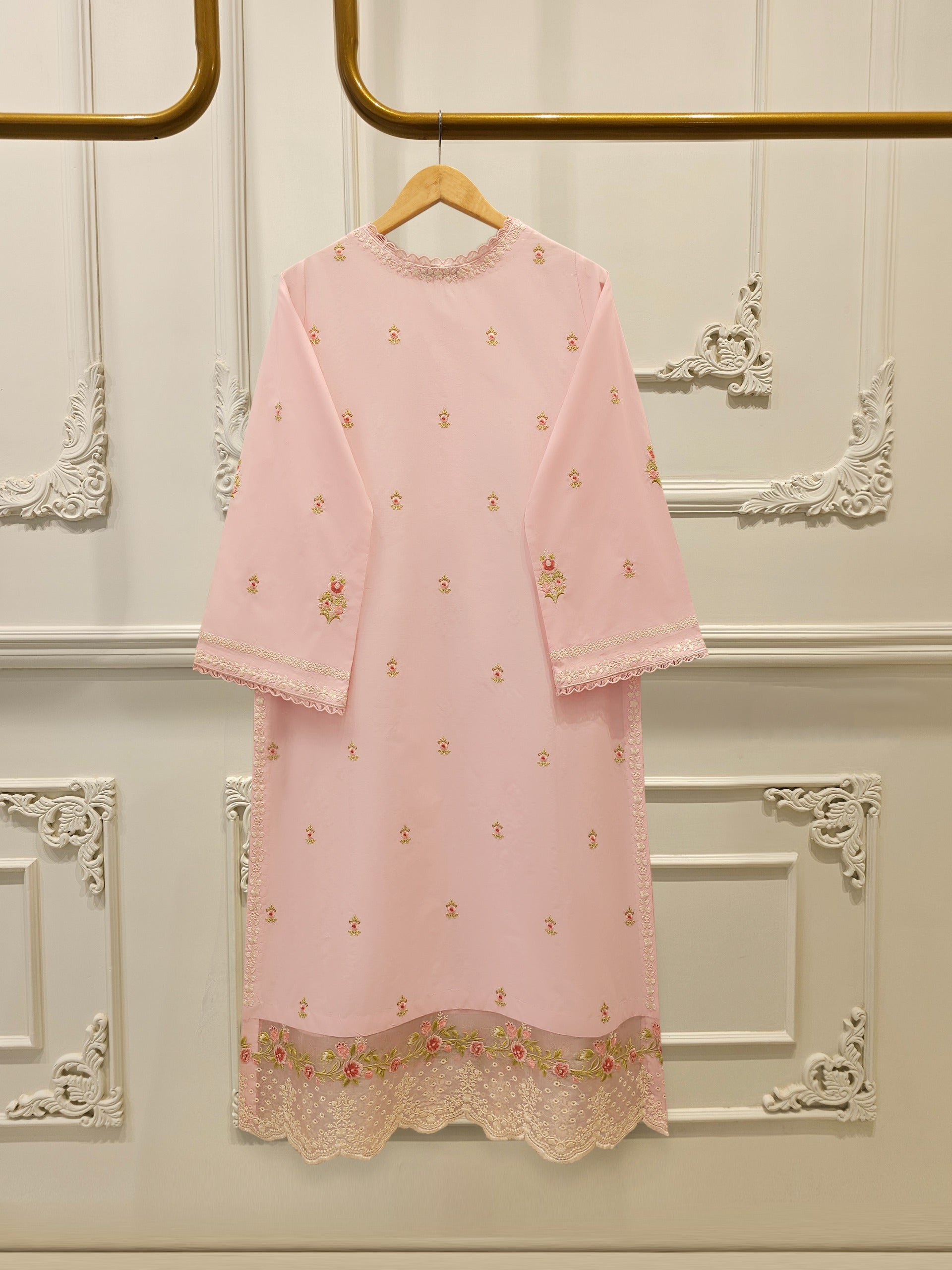 2 Piece - Embroidered Cambric Suit S112473