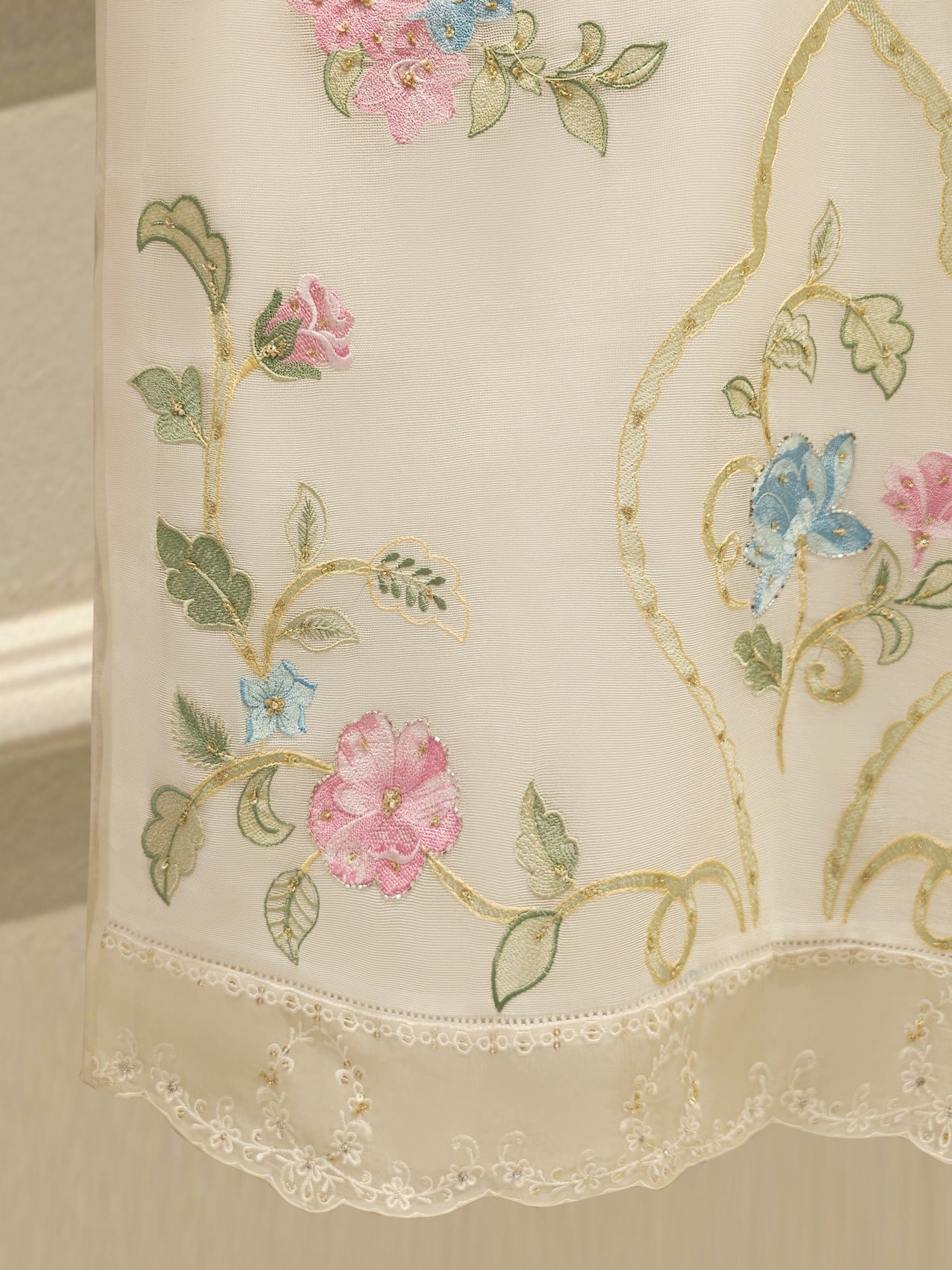 3 Piece - Pure Embroidered Cotton Net Suit S112489