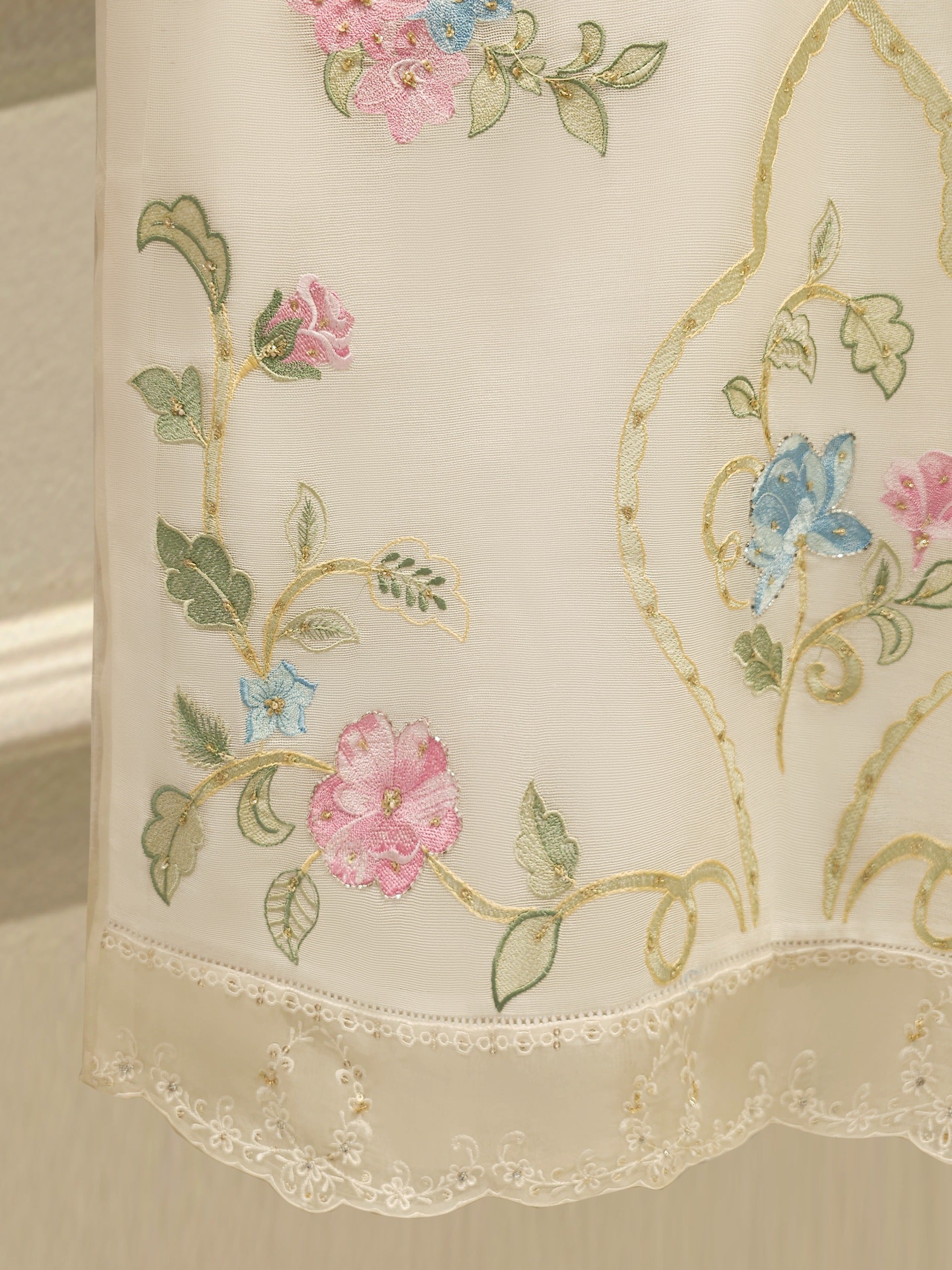 3 Piece - Pure Embroidered Cotton Net Suit S112489