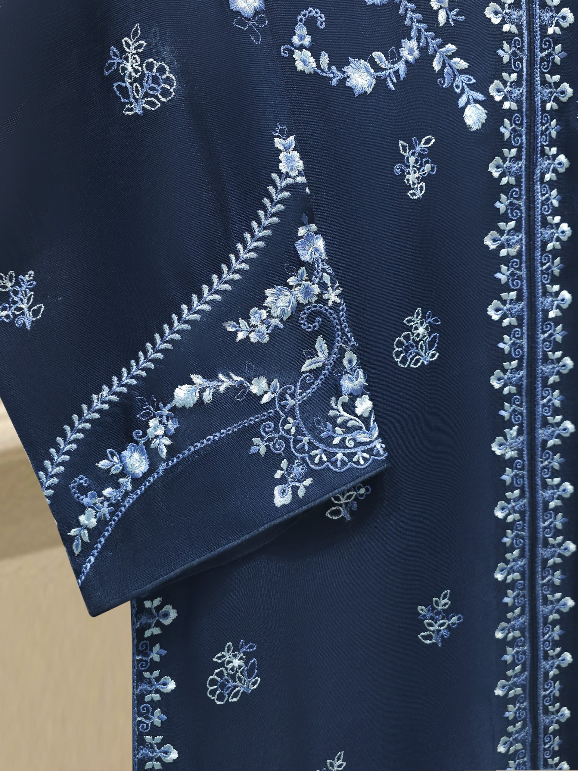 3 Piece - Pure Embroidered Cotton Net Suit S112514