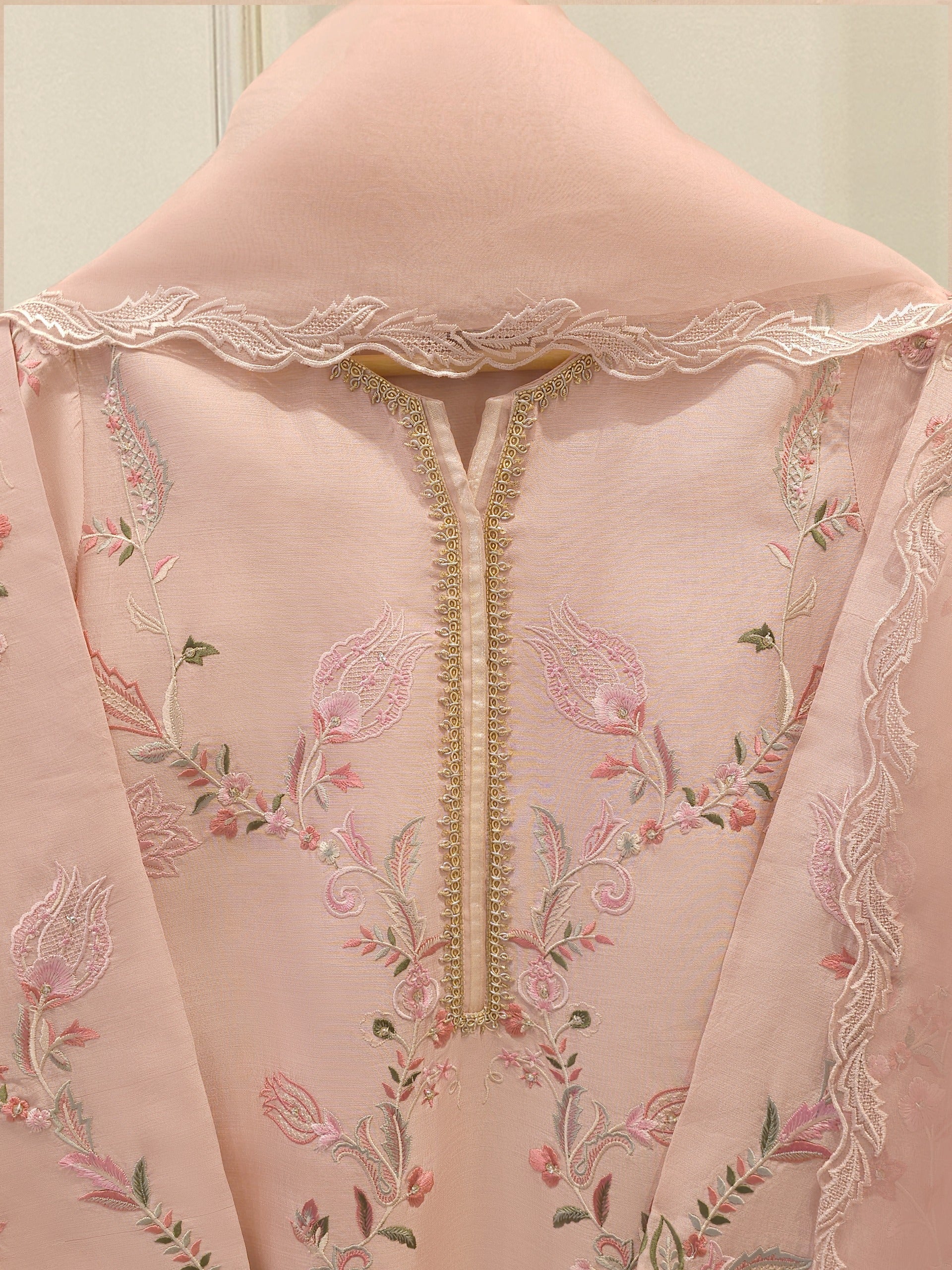 3 Piece- Pure Khaddi Silk Embroidered Suit S112678