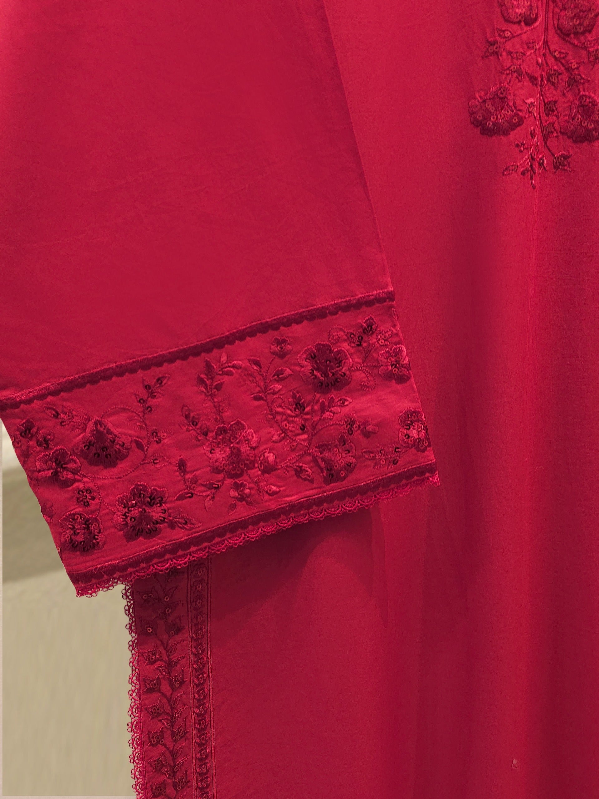 2 Piece - Embroidered Cambric Suit S112676