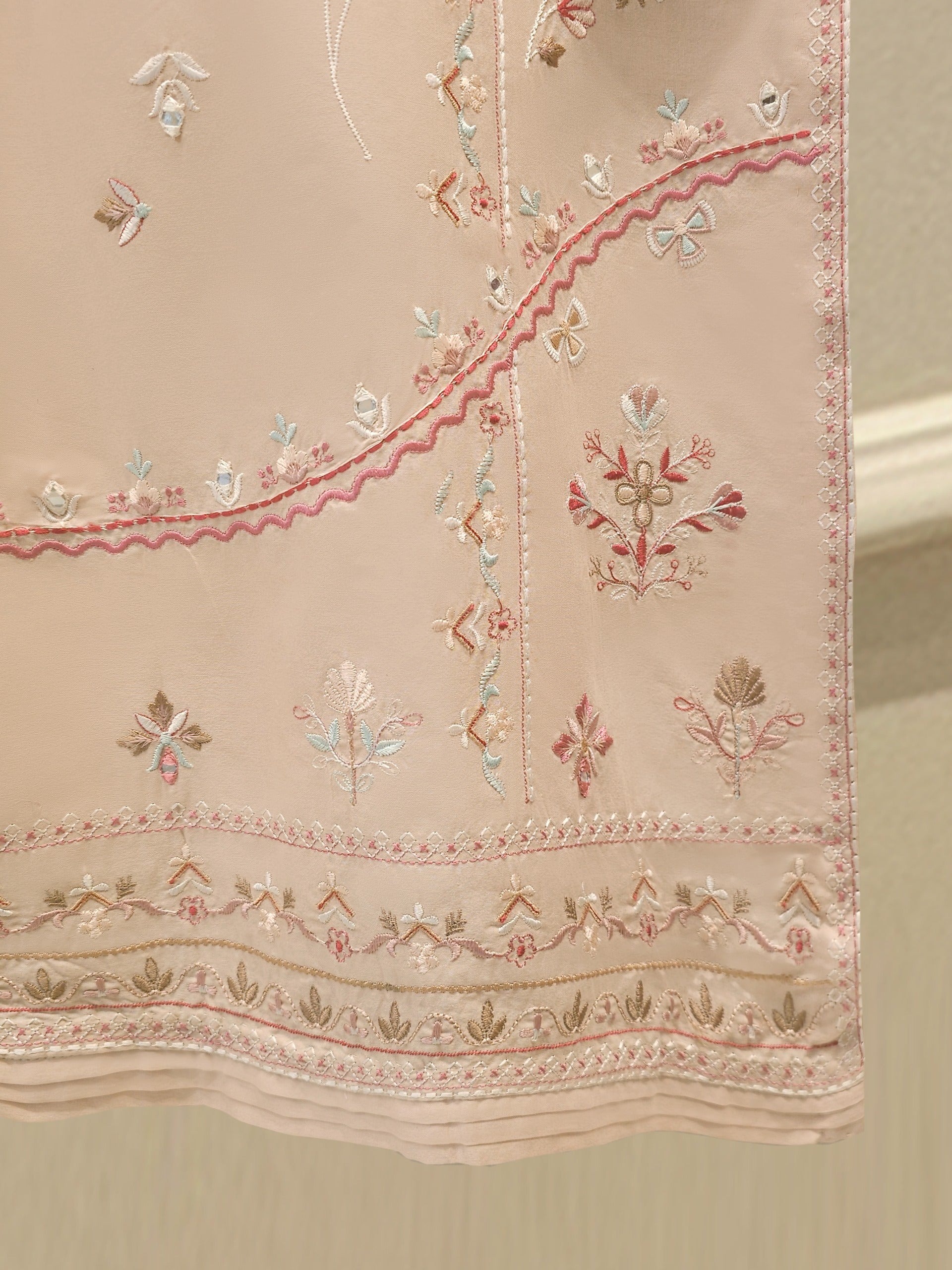 2 Piece - Embroidered Cambric Suit S112674