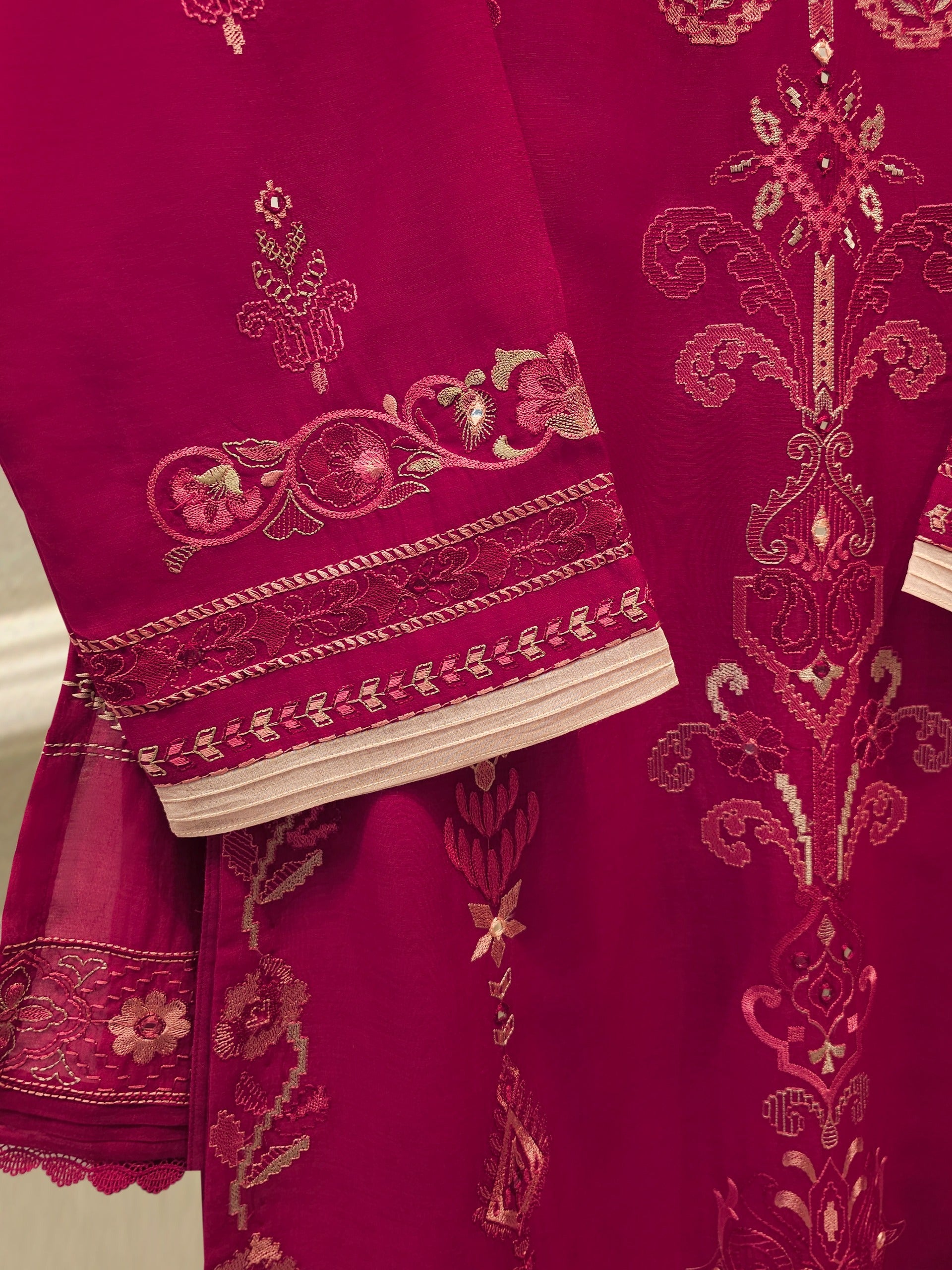 2 Piece - Embroidered Kora Cotton Suit S112683