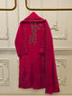 3 Piece - Pure Chiffon Embroidered Suit S112679
