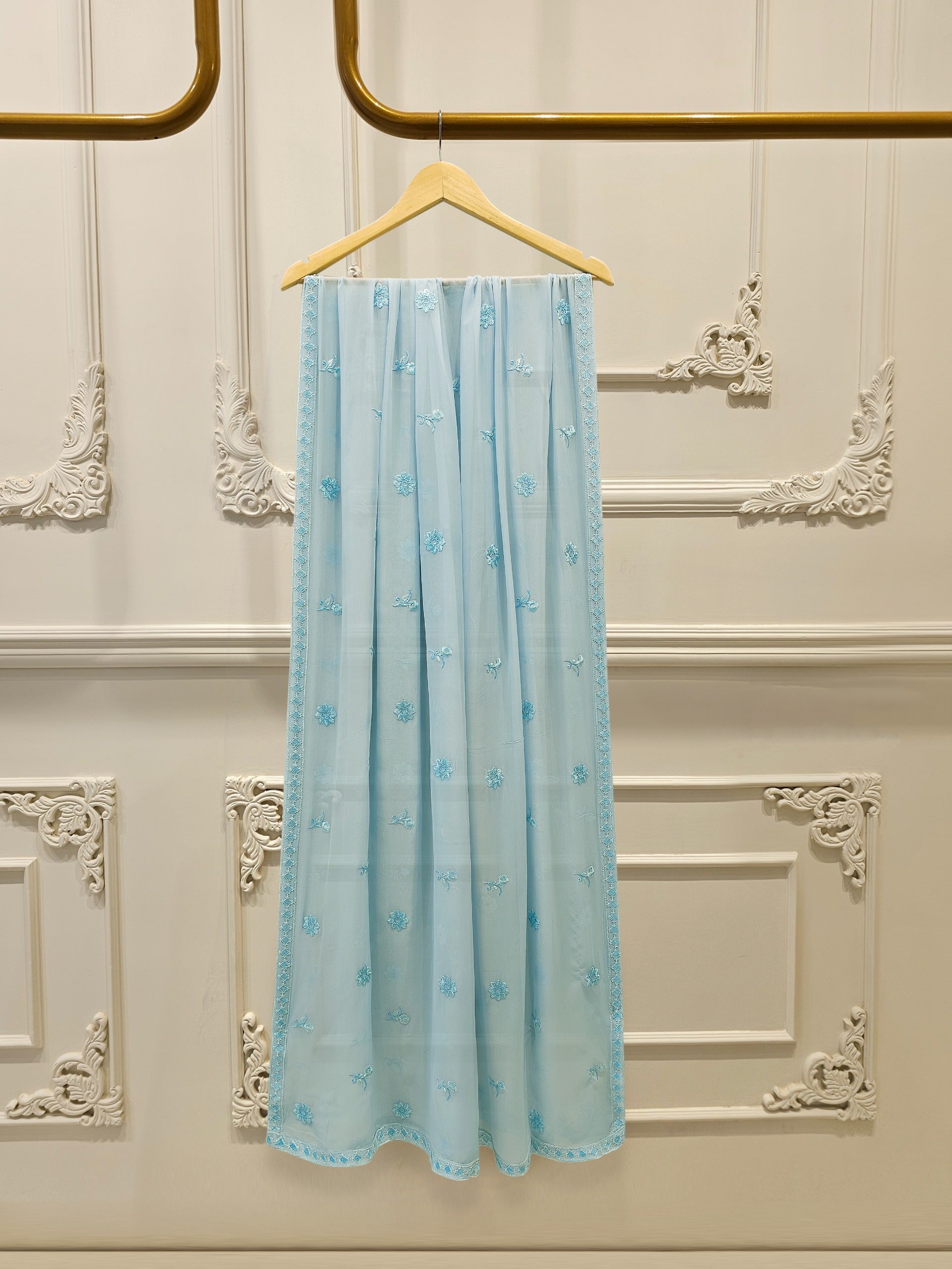 3 Piece - Embroidered Cambric Suit S112684