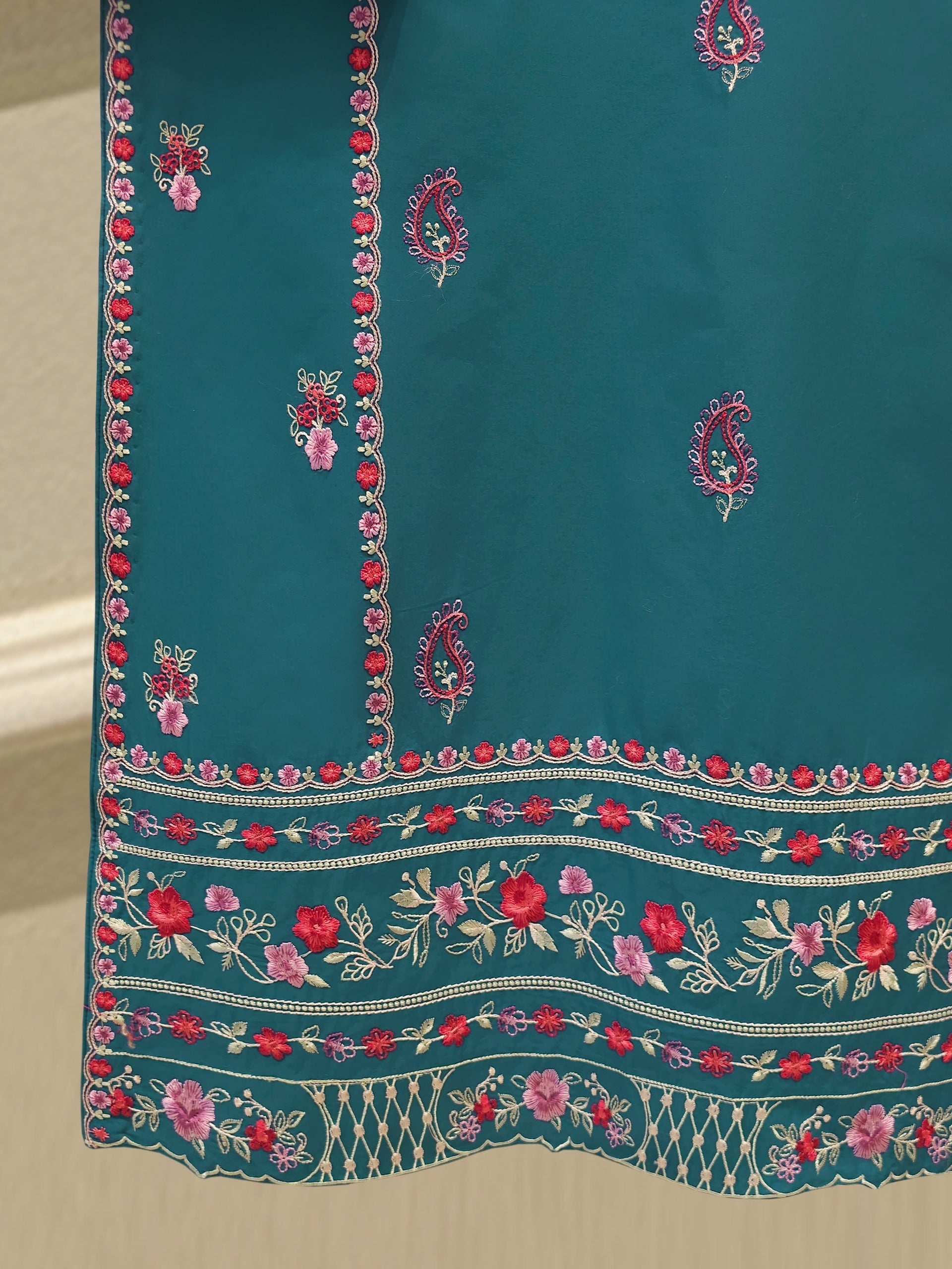 2 Piece - Embroidered Cambric Suit S112691