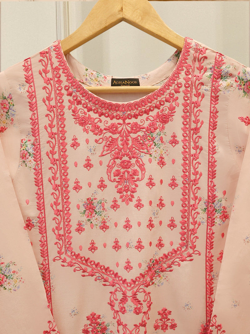 2 Piece - Digital Printed Embroidered Cambric Suit S112735