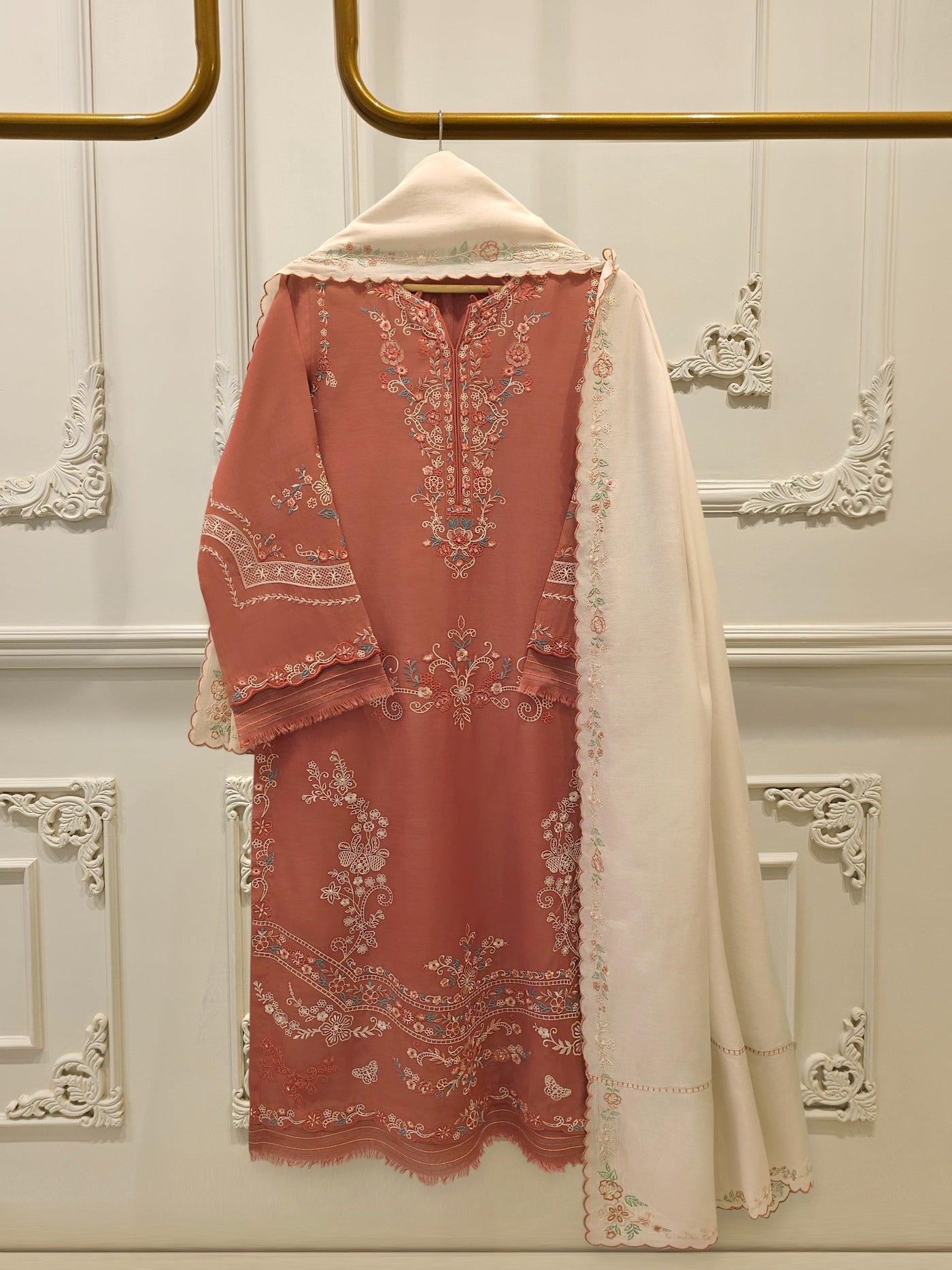 3 Piece - Embroidered Kora Cotton Suit S112800