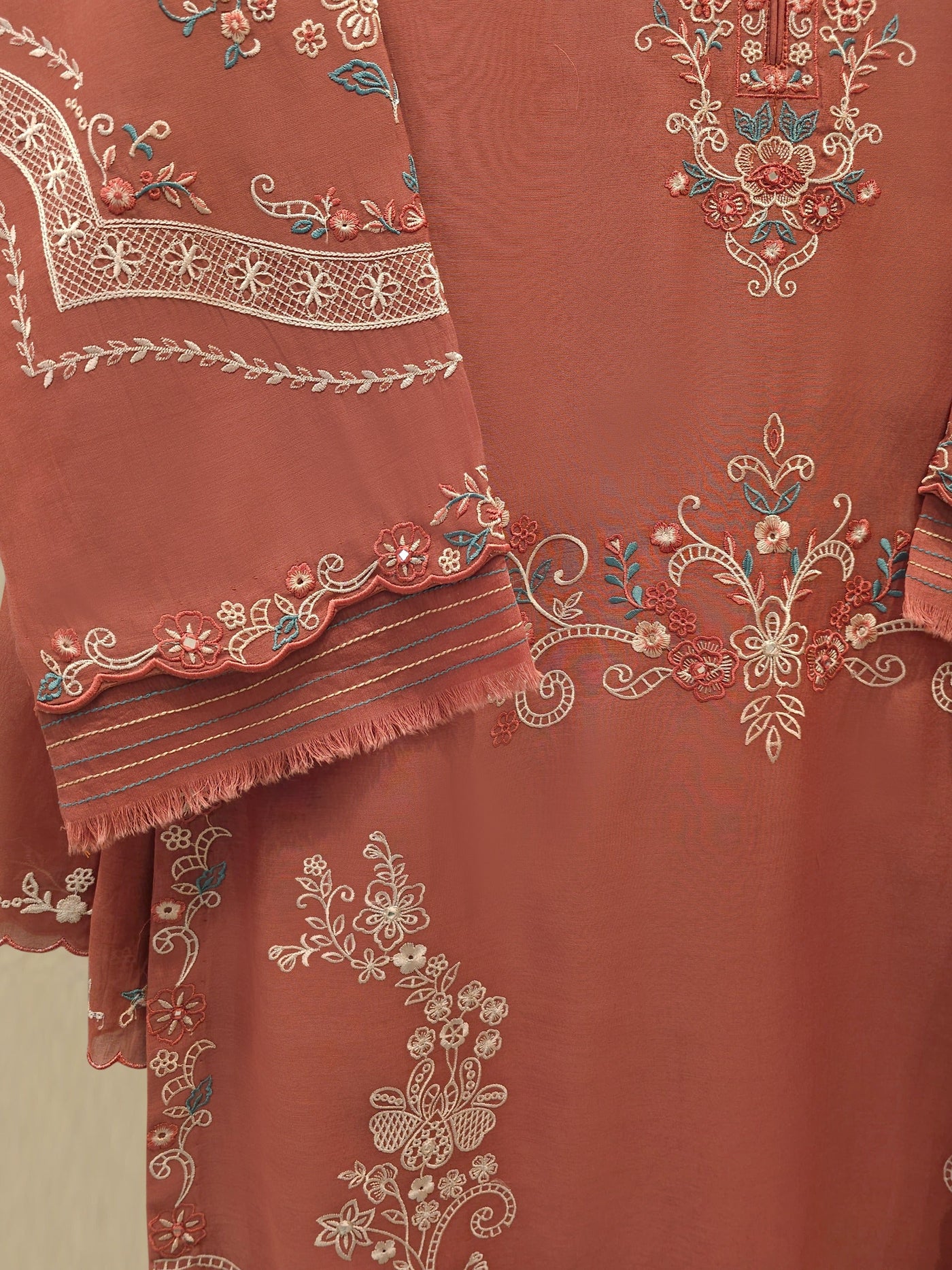 3 Piece - Embroidered Kora Cotton Suit S112800
