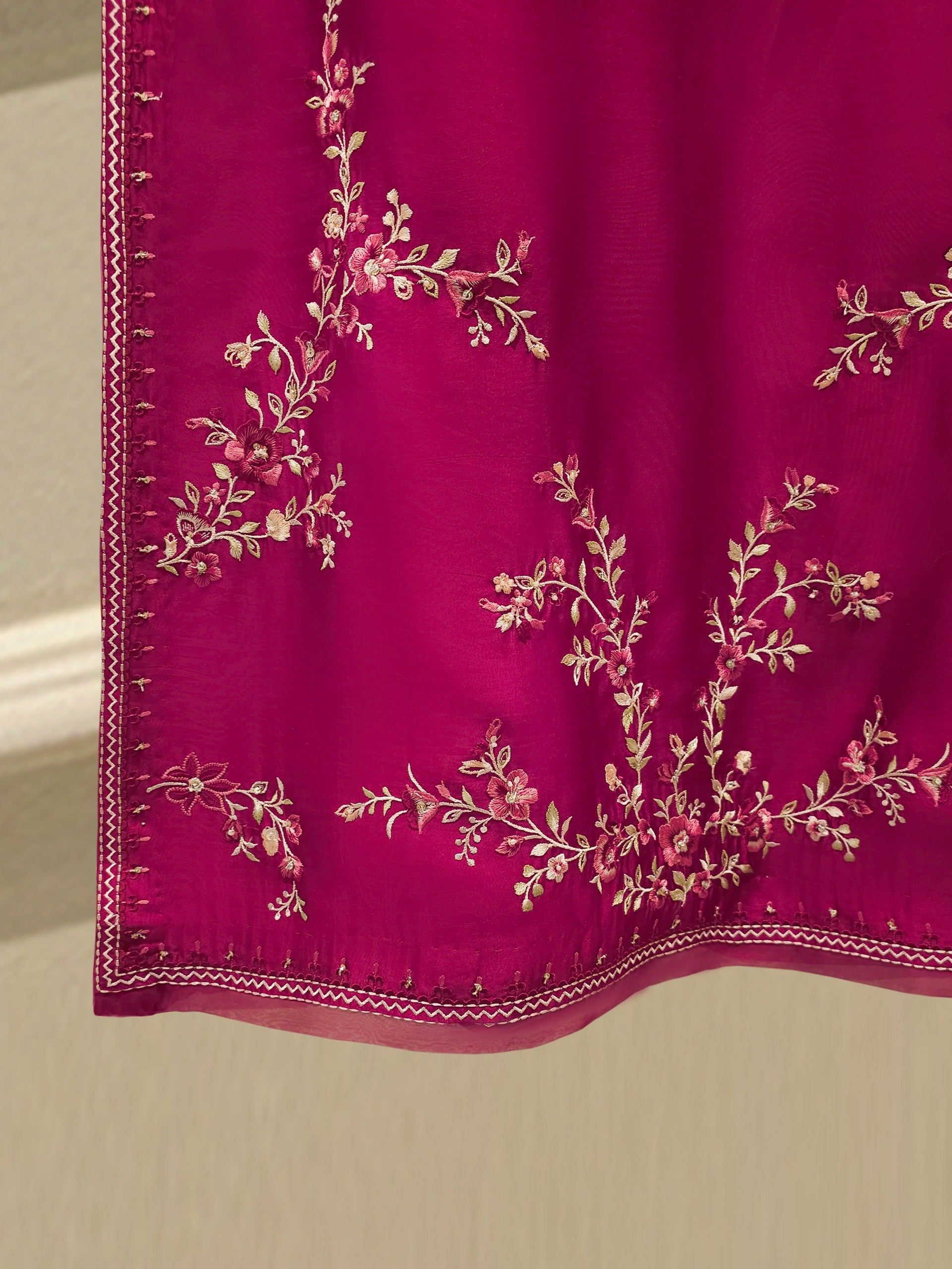 3 Piece- Pure Khaddi Silk Embroidered Suit S112921