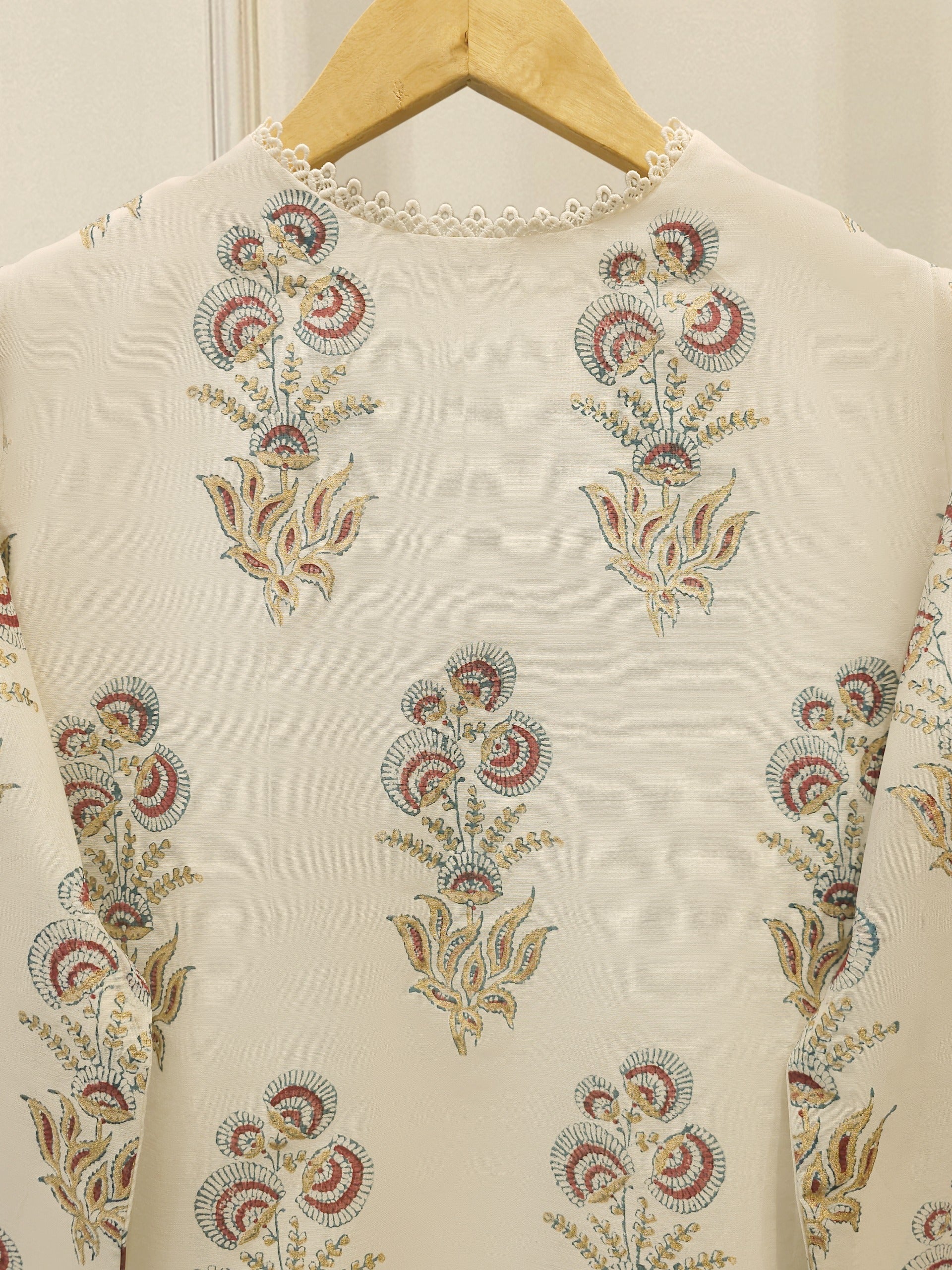 3 Piece - Hand Block Printed Kora Cotton Suit  S112922