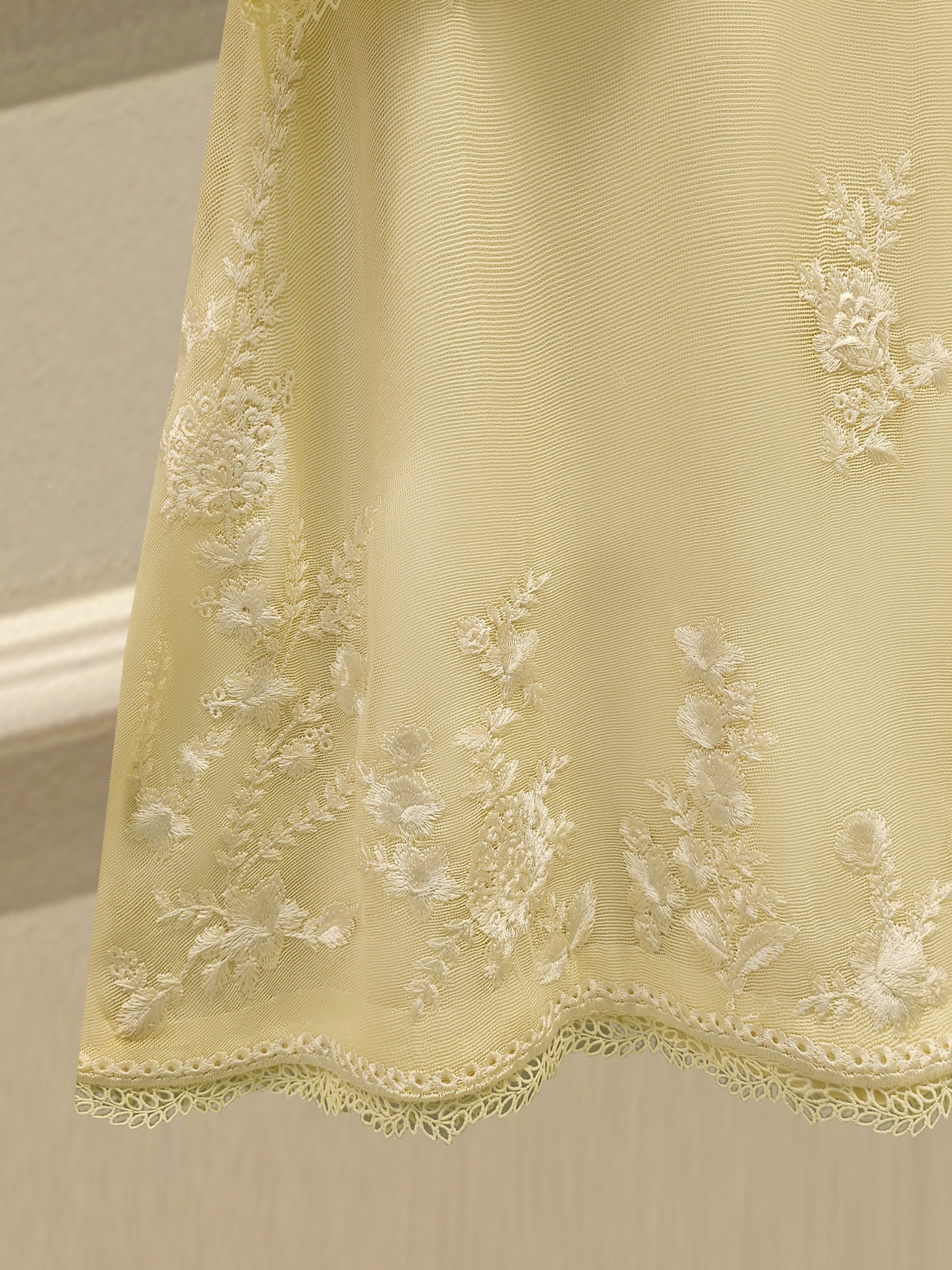 3 Piece - Pure Embroidered Cotton Net Suit S112801
