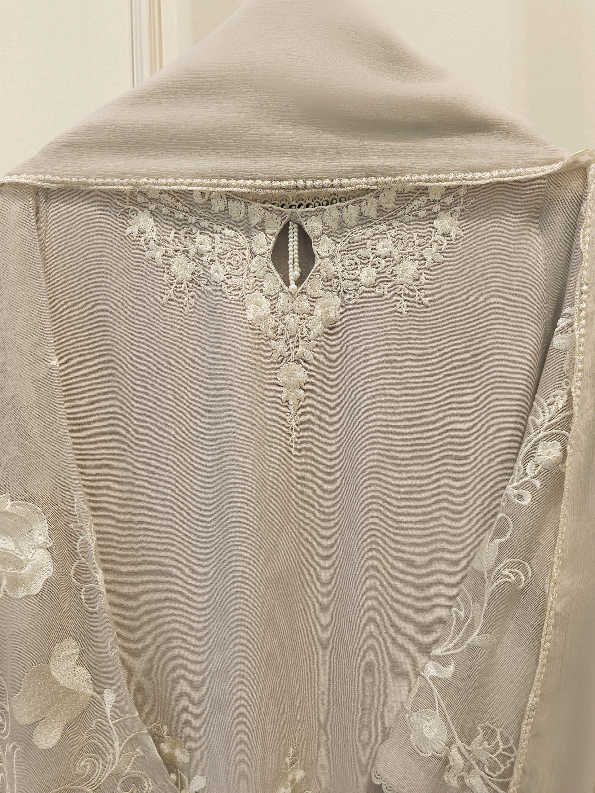 3 Piece - Pure Embroidered Cotton Net Suit S112929