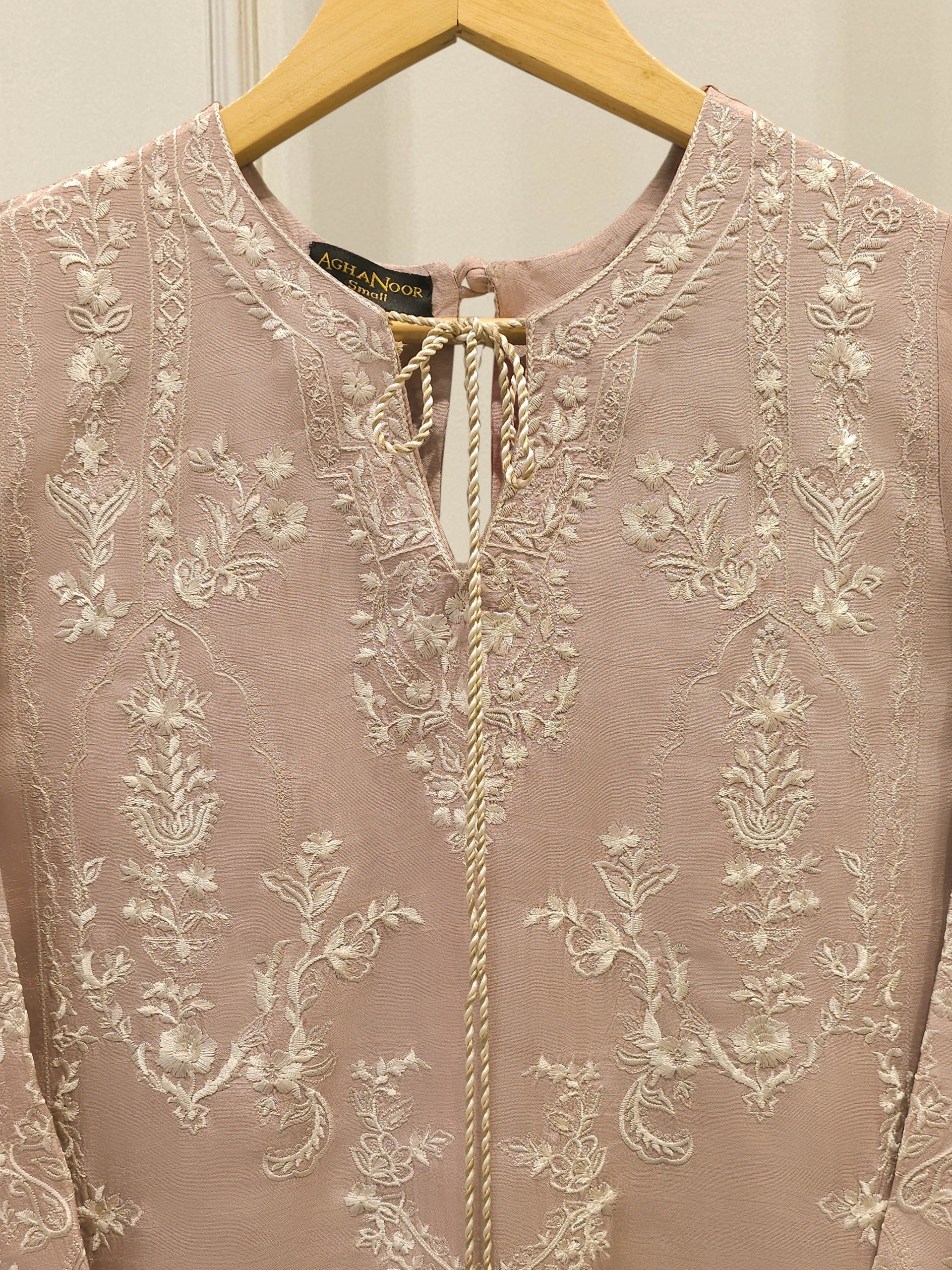 2 Piece- Pure Korean Silk Embroidered Suit S112951