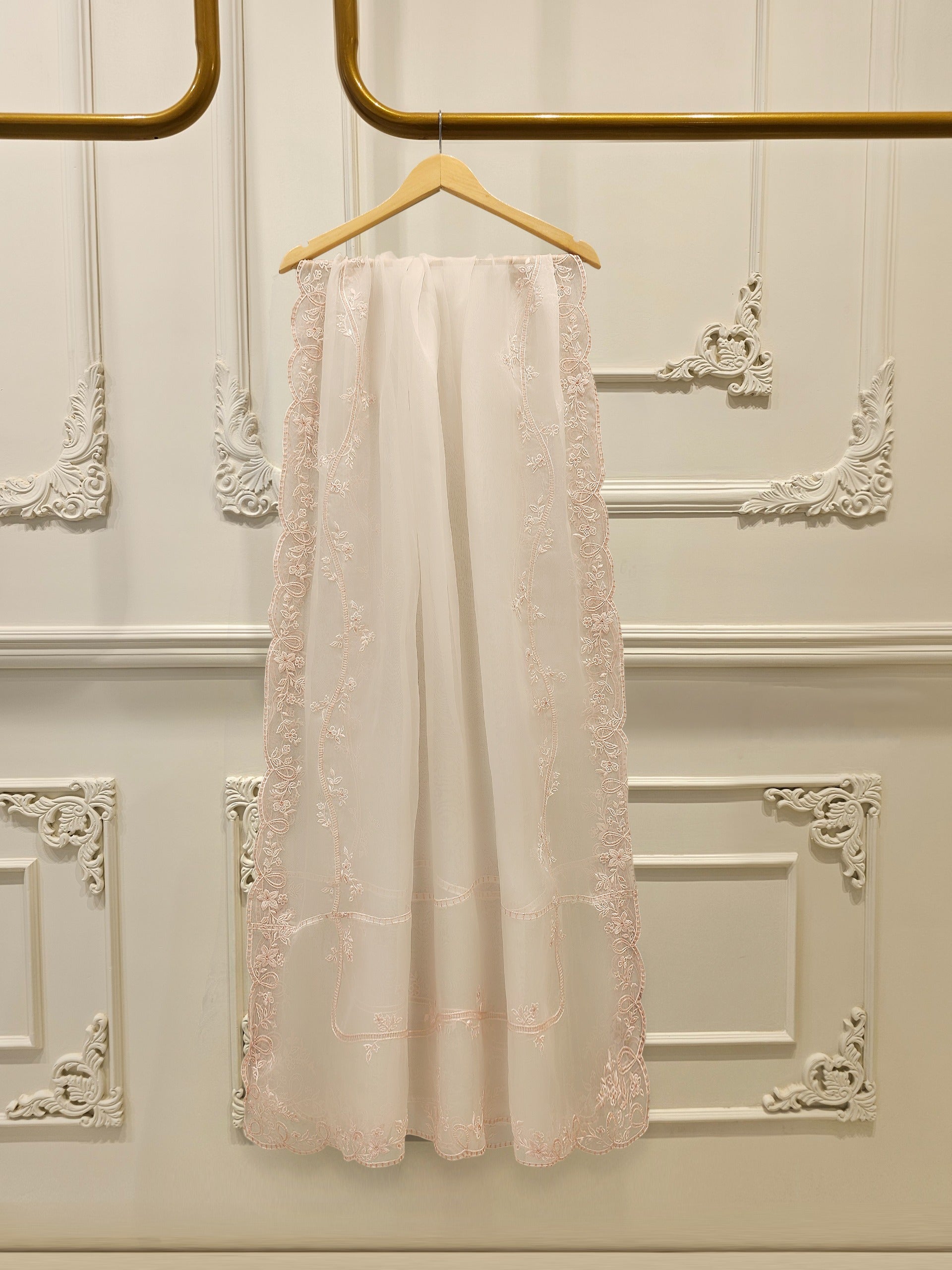 3 Piece - Pure Organza Embroidered Suit S112985