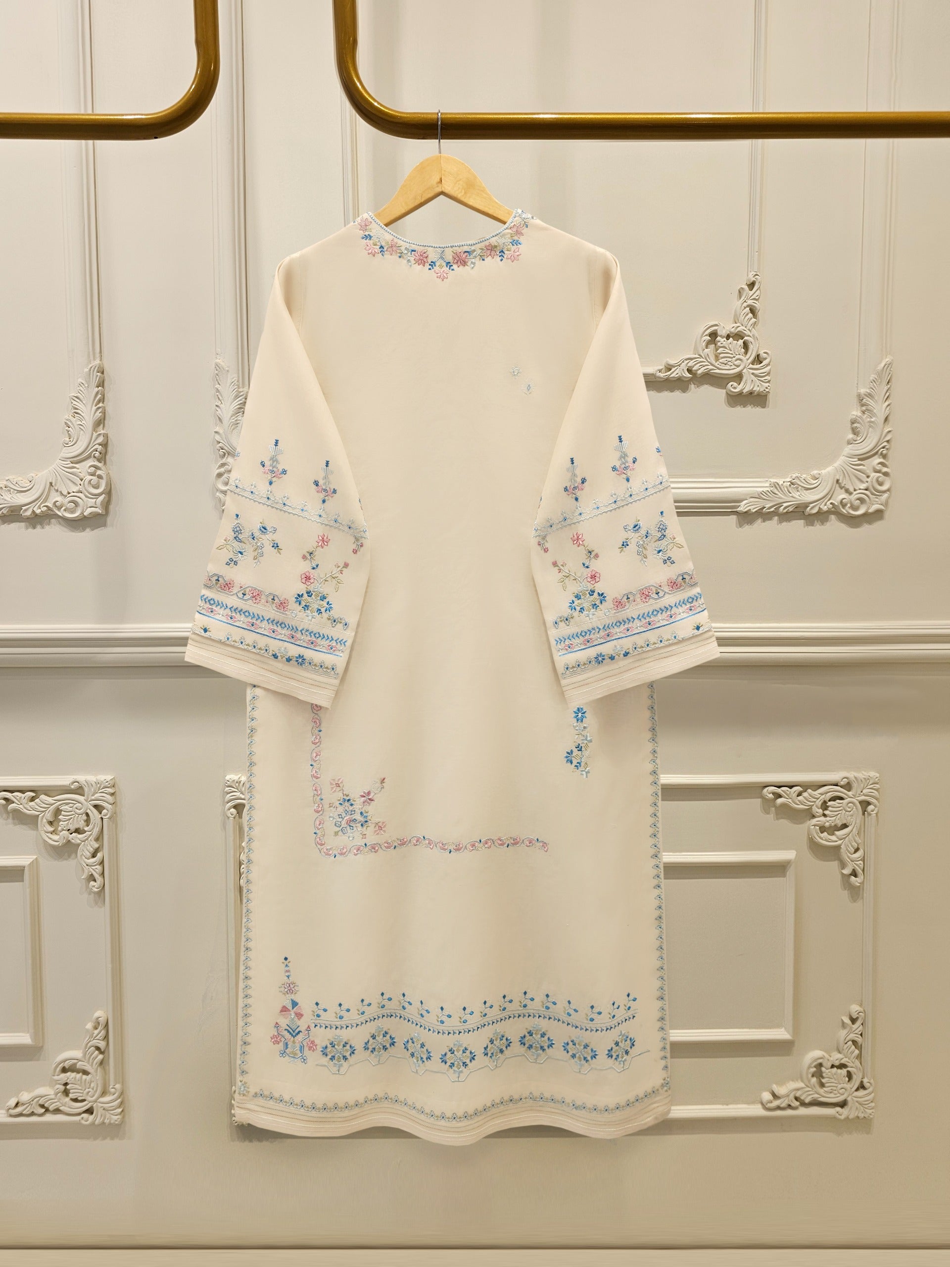 3 Piece - Embroidered Kora Cotton Suit  S113019