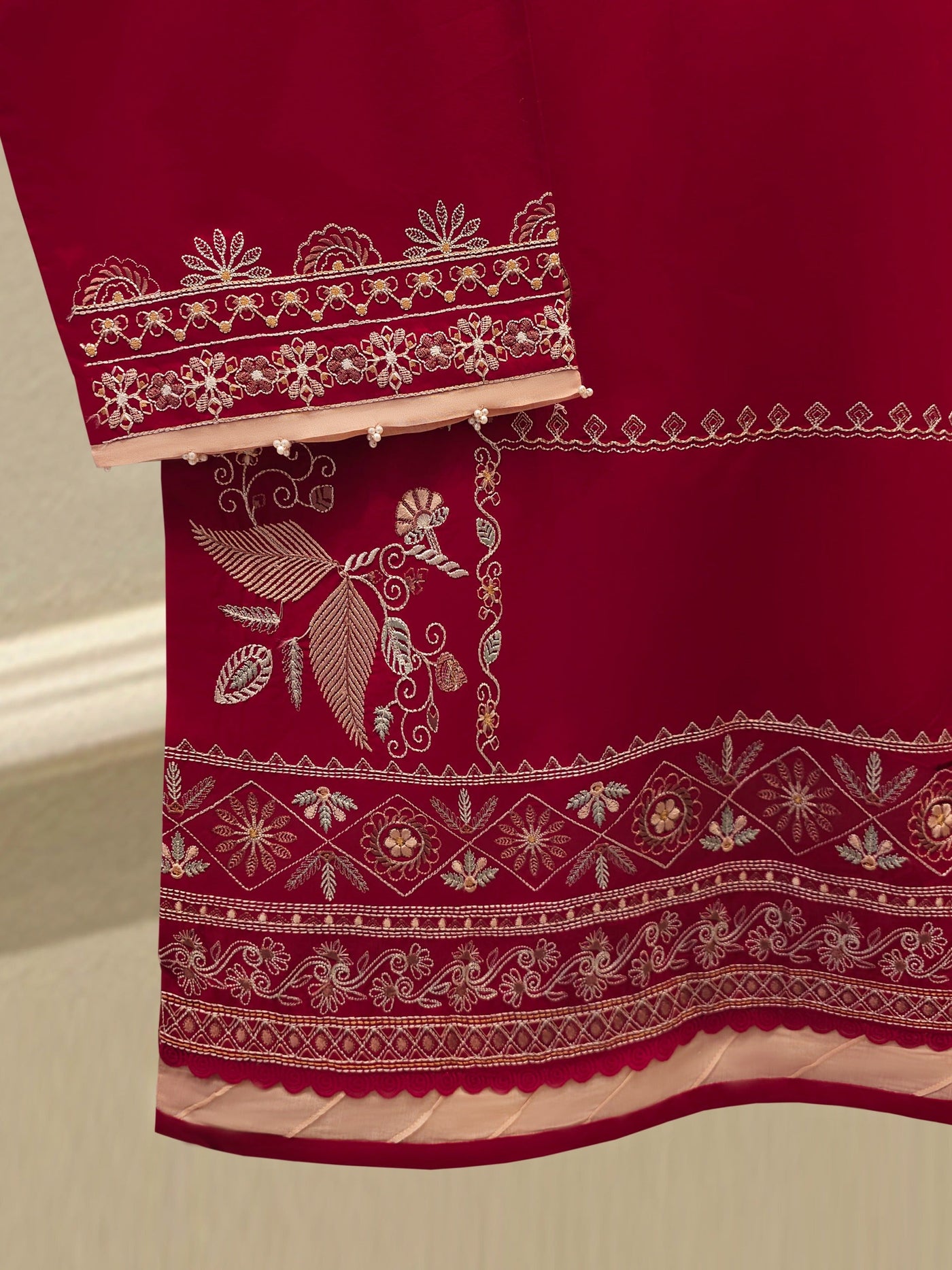 2 Piece - Embroidered Cambric Suit S113068