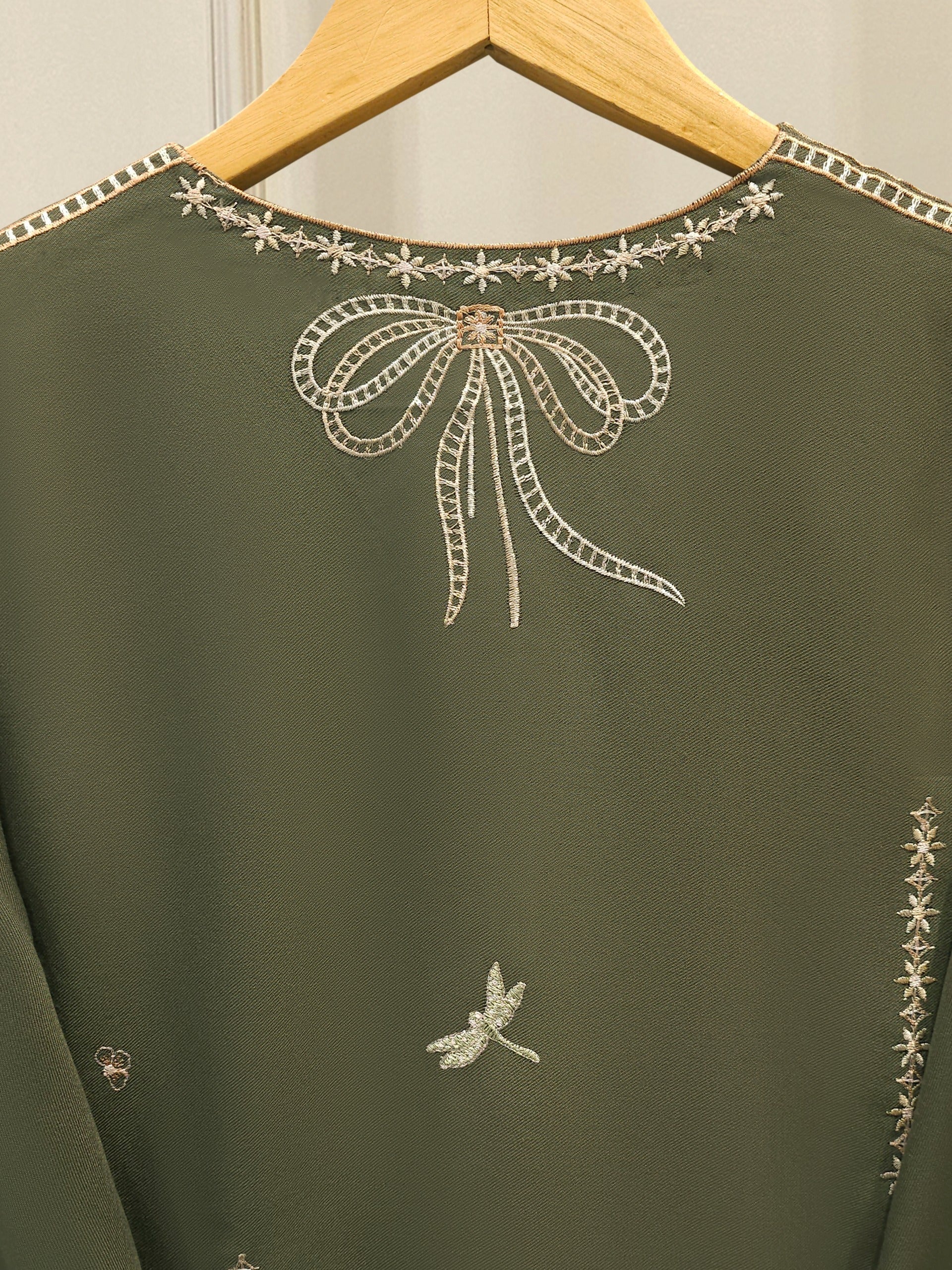 2 Piece - Embroidered Linen Suit WS00236