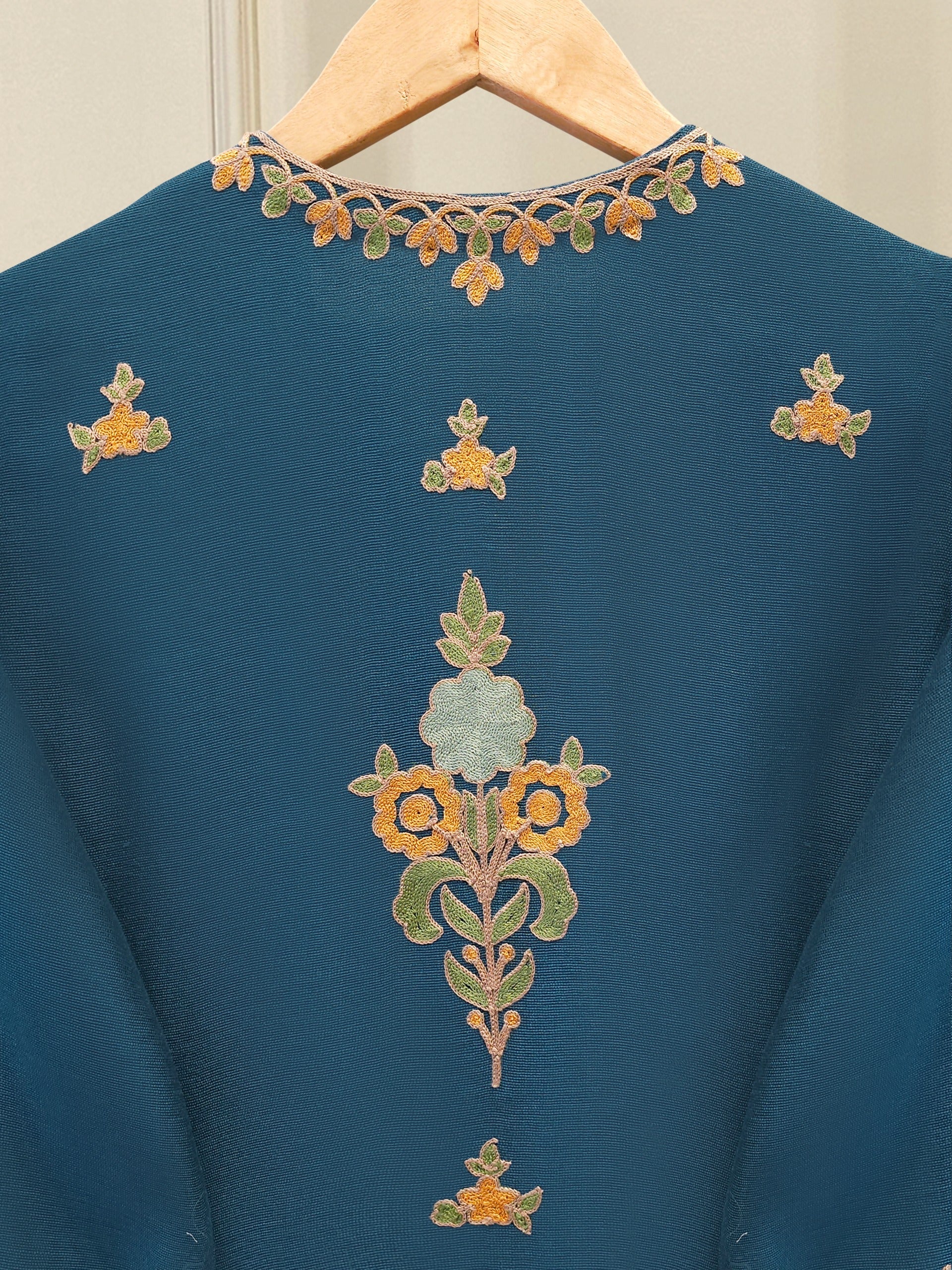 3 Piece - Pure Embroidered Cotton Net Suit S113086