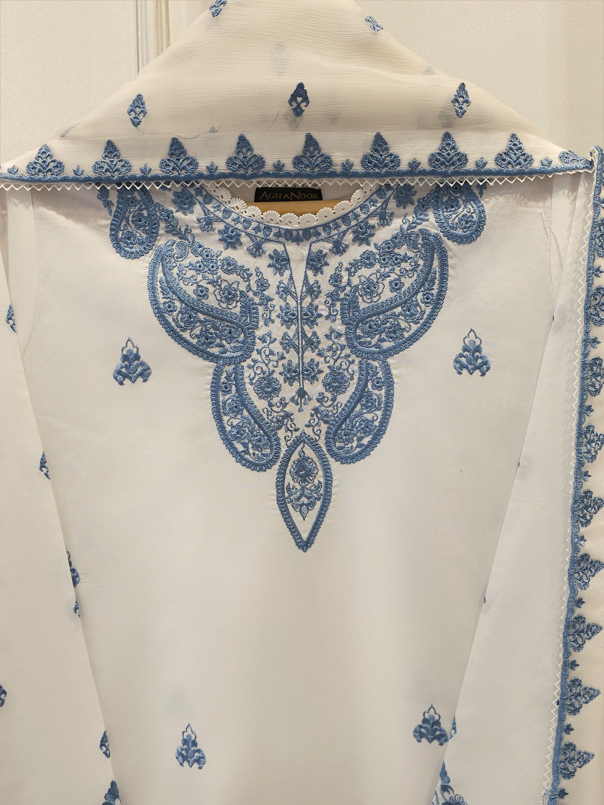 3 Piece - Embroidered Cambric Suit  S113108