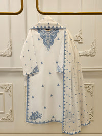 3 Piece - Embroidered Cambric Suit  S113108