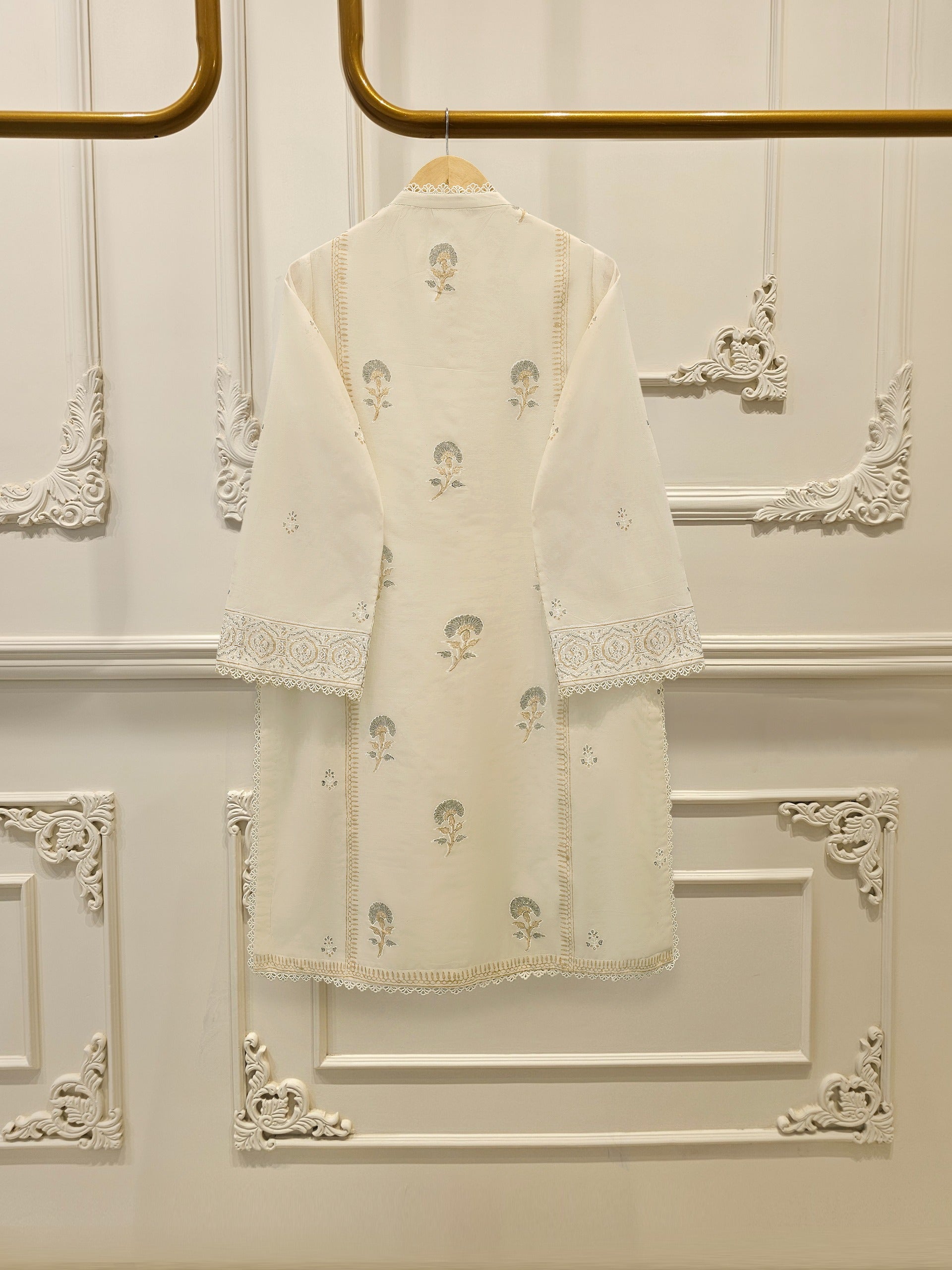 3 Piece - Hand Block Printed Kora Cotton Suit  S113110