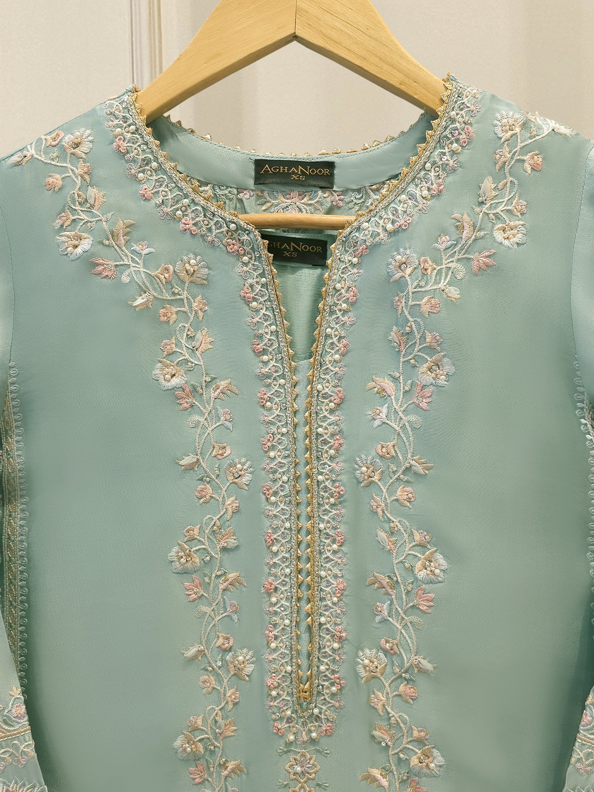 2 Piece-  Pure Embroidered Sheesha Silk Suit S113115