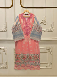 Digital Printed Embroidered Cambric Shirt S113113